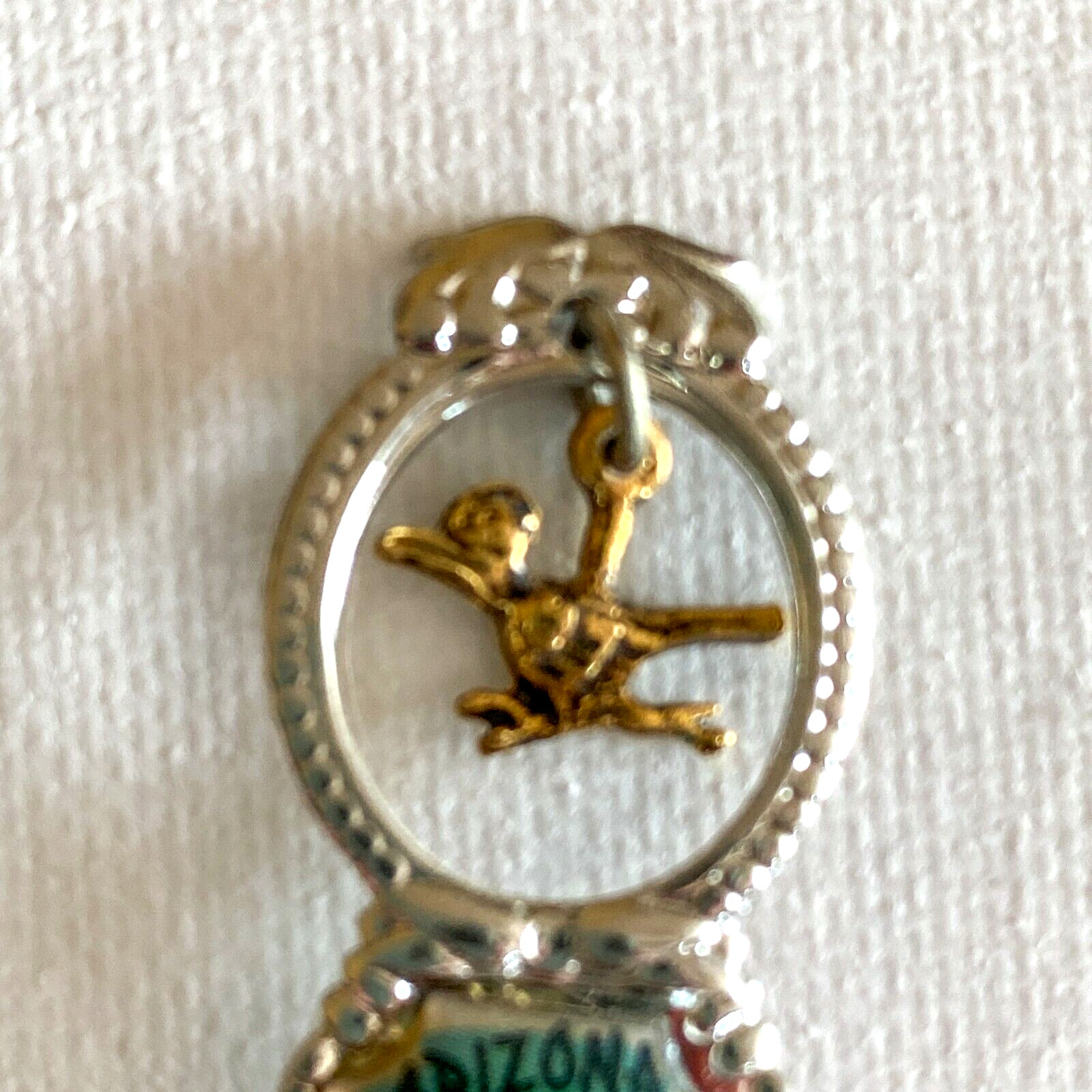 Souvenir Spoon Arizona Emblem Road Runner Charm Unbranded 4.5 in Vintage