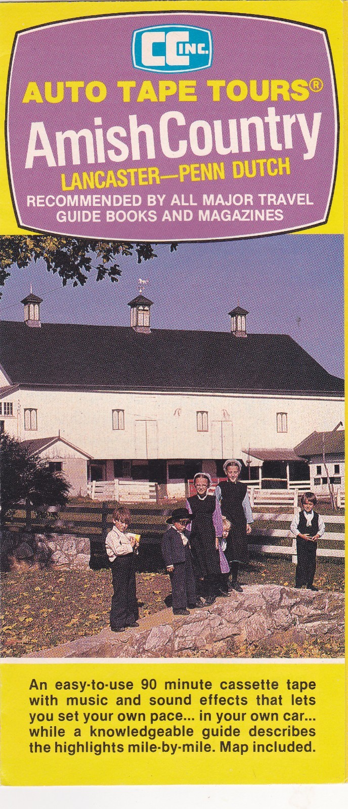 1990’s Amish Country Auto Tape Tours Lancaster Pennsylvania Brochure