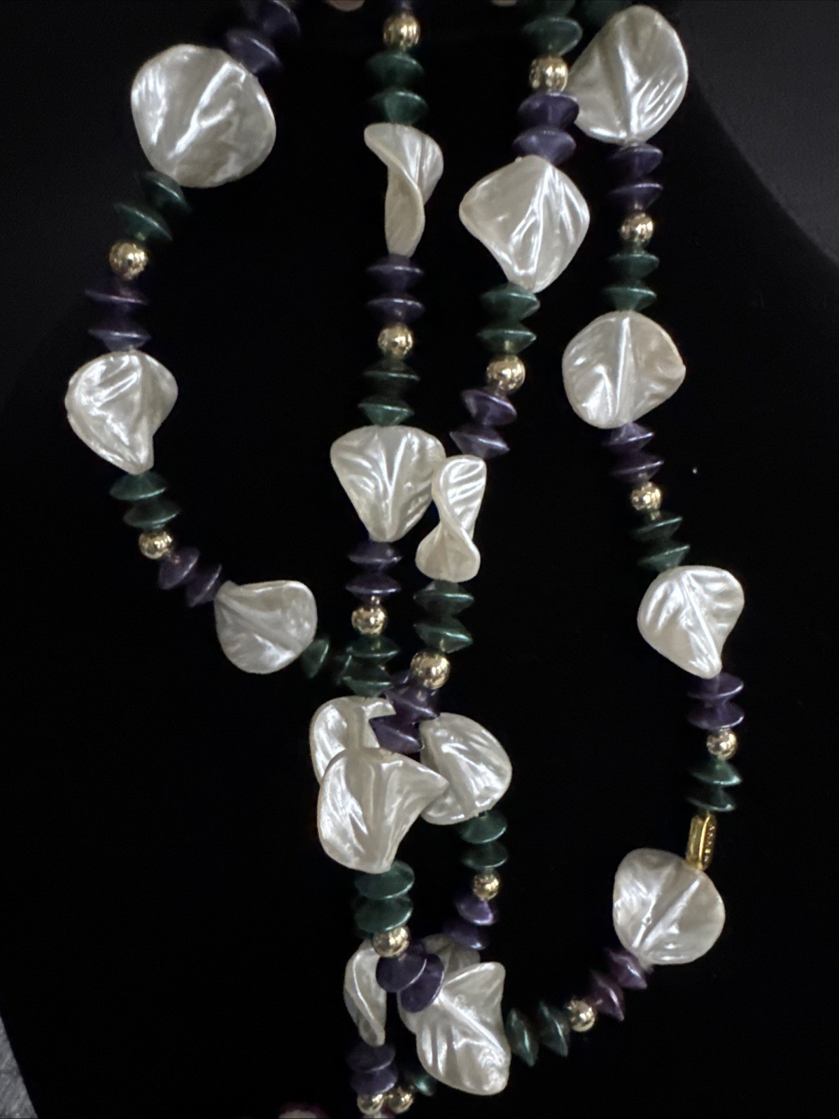 Vintage Mardi Gras Necklace, King & Queen Hand Painted, Lulu’s VIP Lanyard 17”