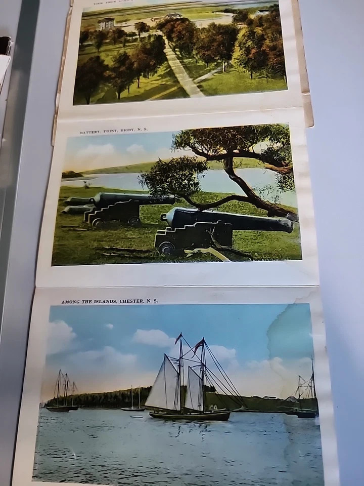 Vintage 1920s Canada Souvenir Foldout Nova Scotia 18 Pictures