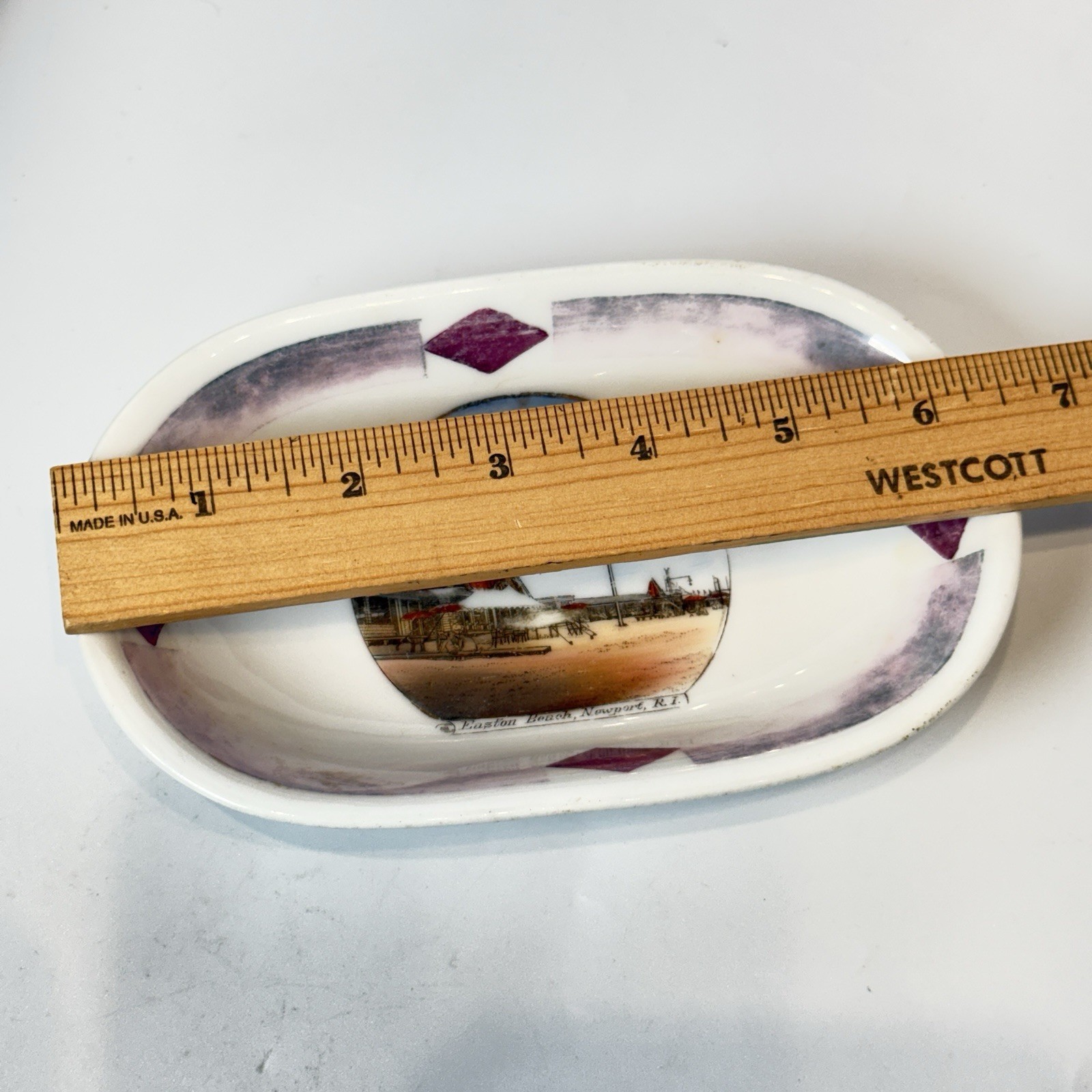 Newport , Rhode Island RI Antique EASTON BEACH Souvenir China Dish Plate