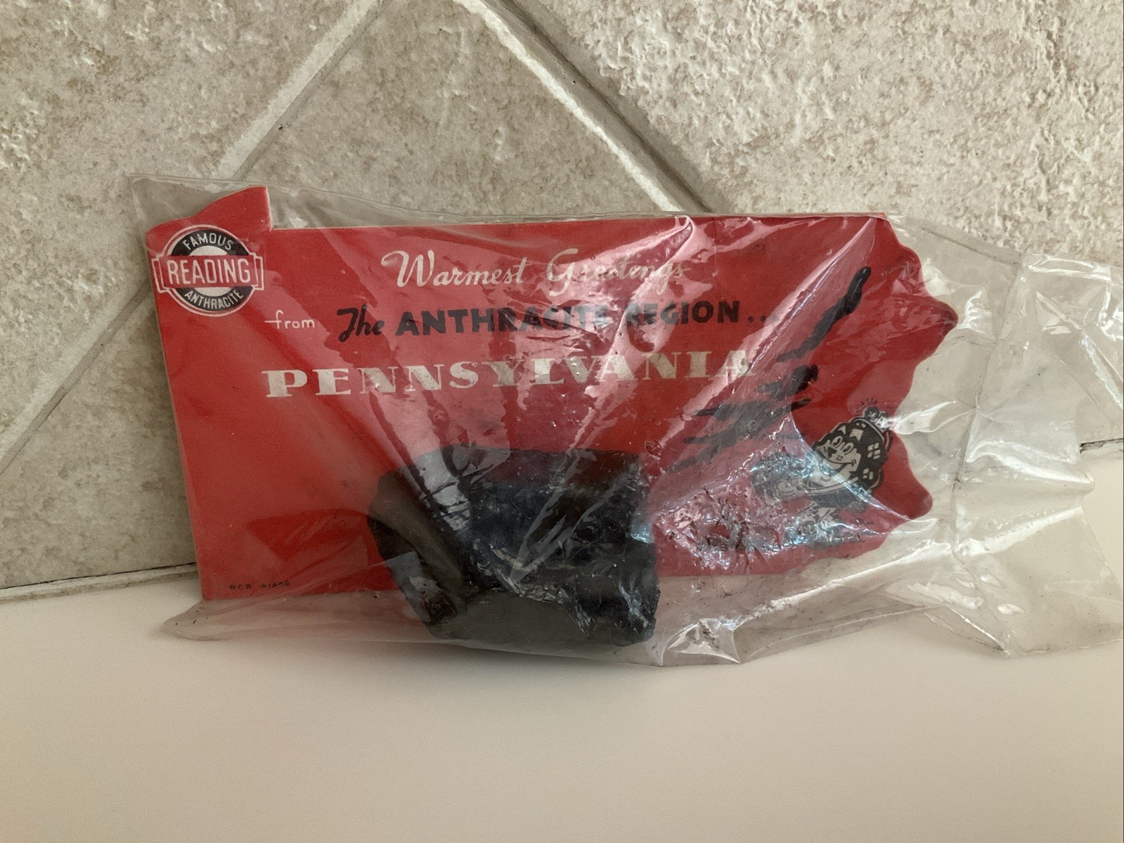 Vtg Souvenir “Famous Reading Anthracite” Coal From Pottsville, PA – SEALED