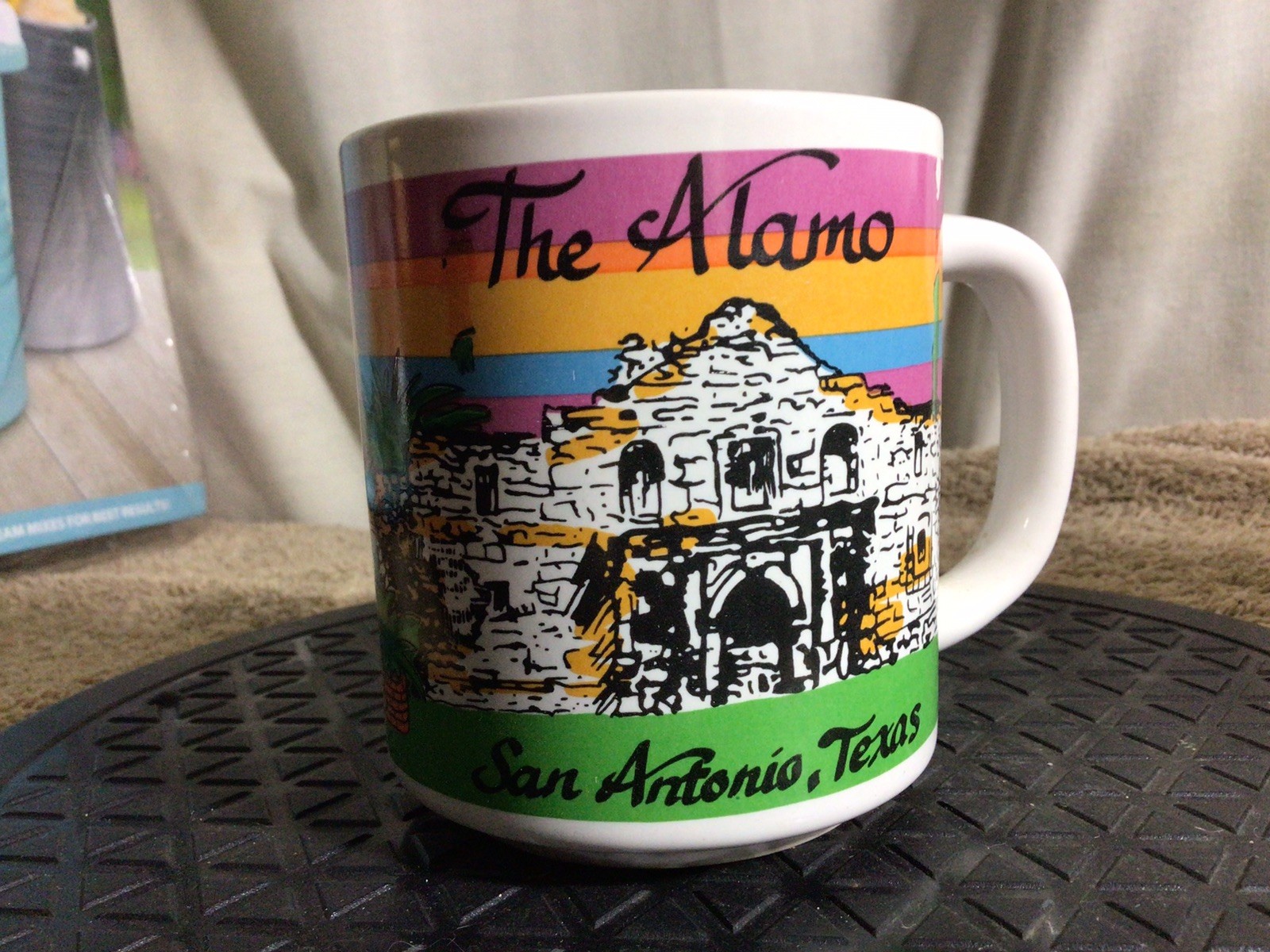 THE ALAMO San Antonio Texas Multicolor Souvenir Ceramic Coffee Mug pre-owned