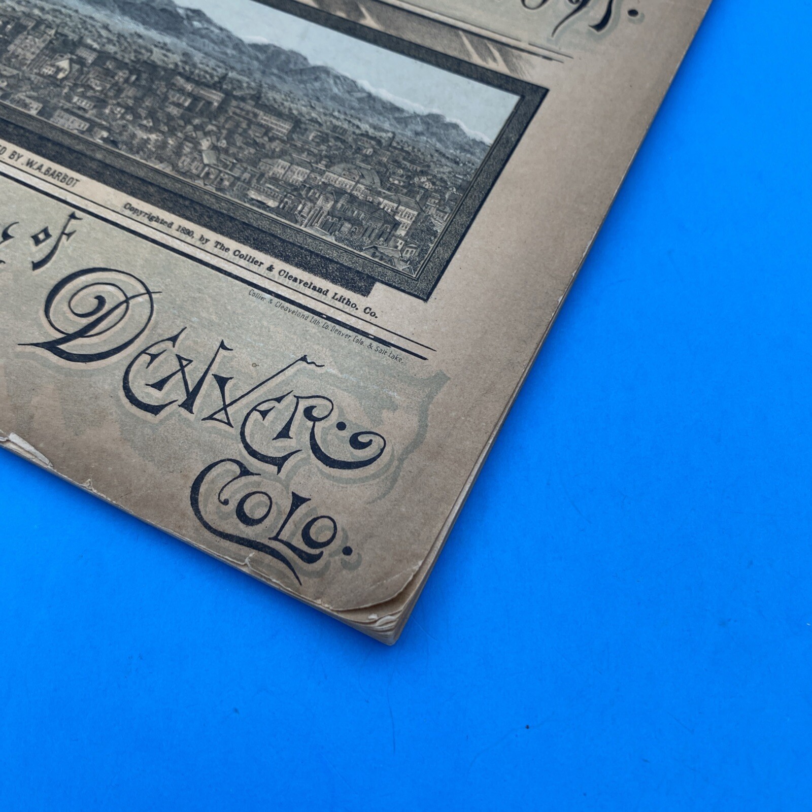 VINTAGE SOUVINER ALBUM OF 1881 GIFT OF DENVER Colorado
