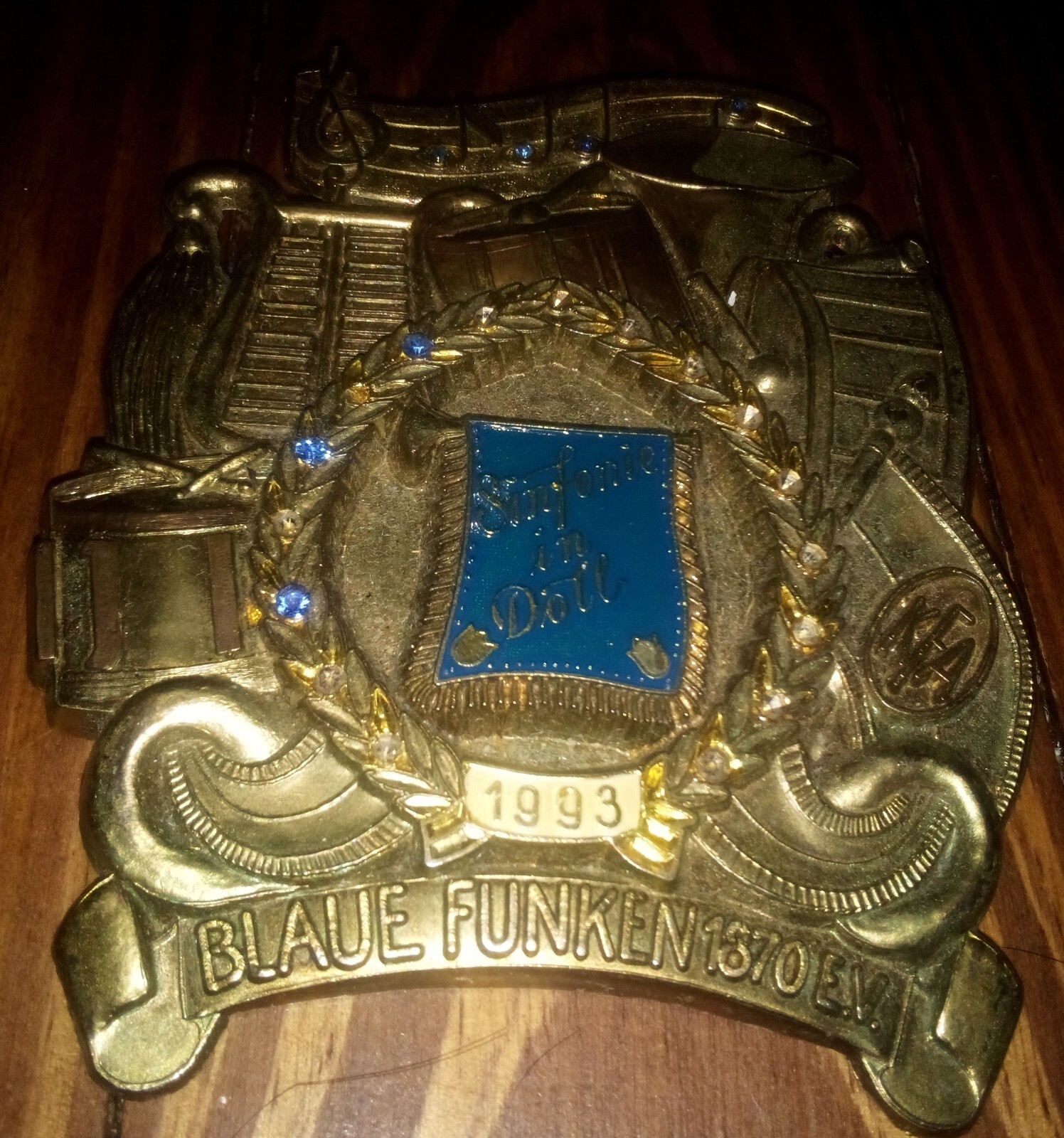 Vintage German Carnival Medal Blaue Funken 1870 E.V. 1993 Sinfonie Music