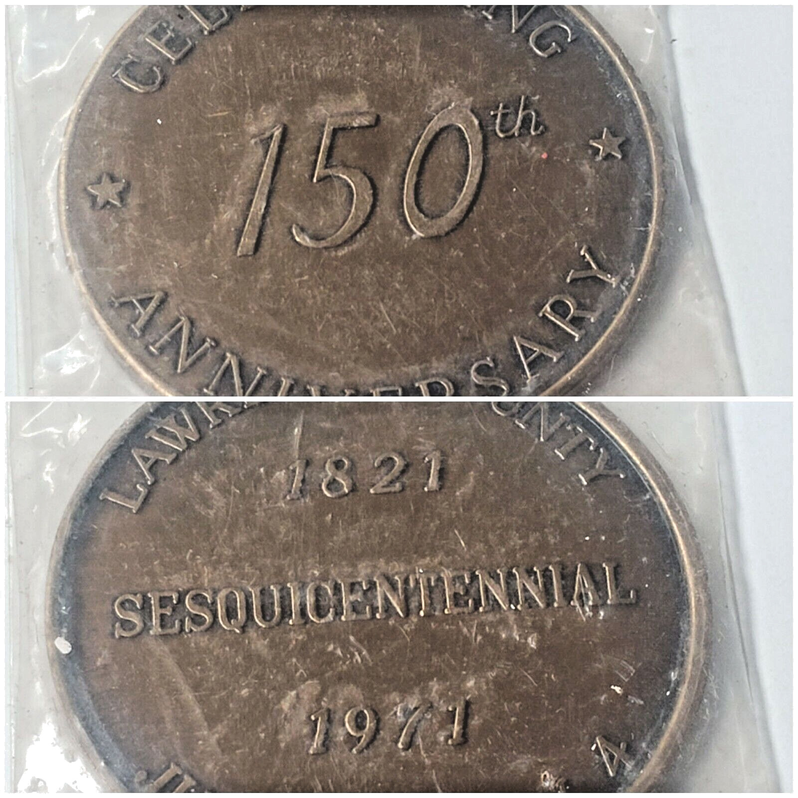 Sesquicentennial Coin Lawrence County 1971 Token Uncirculated Vtg