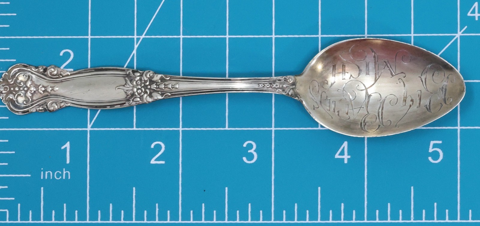 1899 Antique Sterling Silver Souvenir Spoon Big Rapids Michigan 12 Grams Wendell