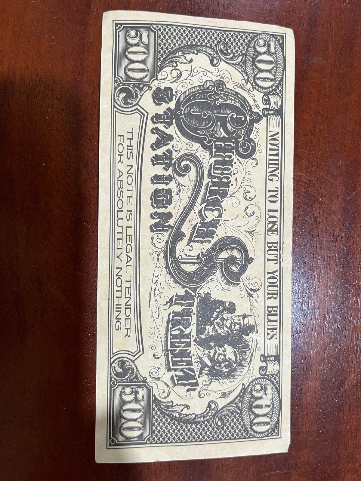 Church Street Station 500 DOLLAR bill ORLANDO -FLORIDA circulated collectible