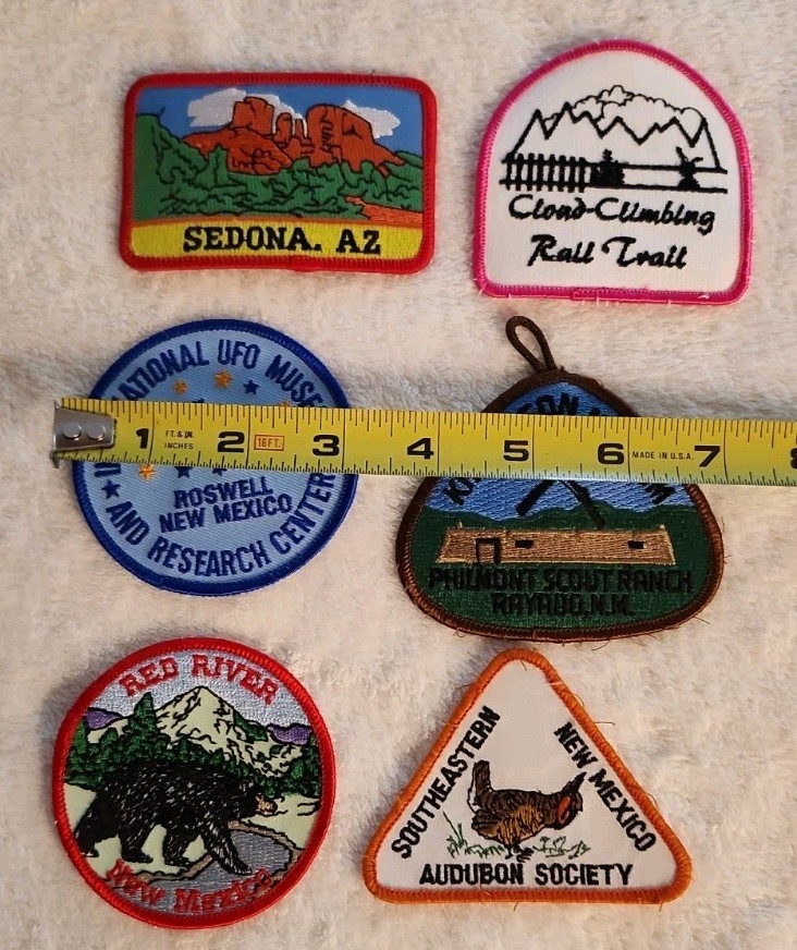 LOT – 6 Embroidered Souvenir Patches Travel/Tourist Sites New Mexico NM USA