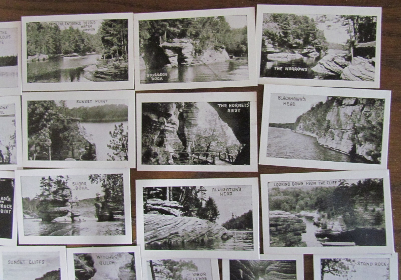 1920’s, SOUVENIR PHOTO-TONES MINIATURES OF 20 PICTURE OF WISCONSIN DELLS, WIS.