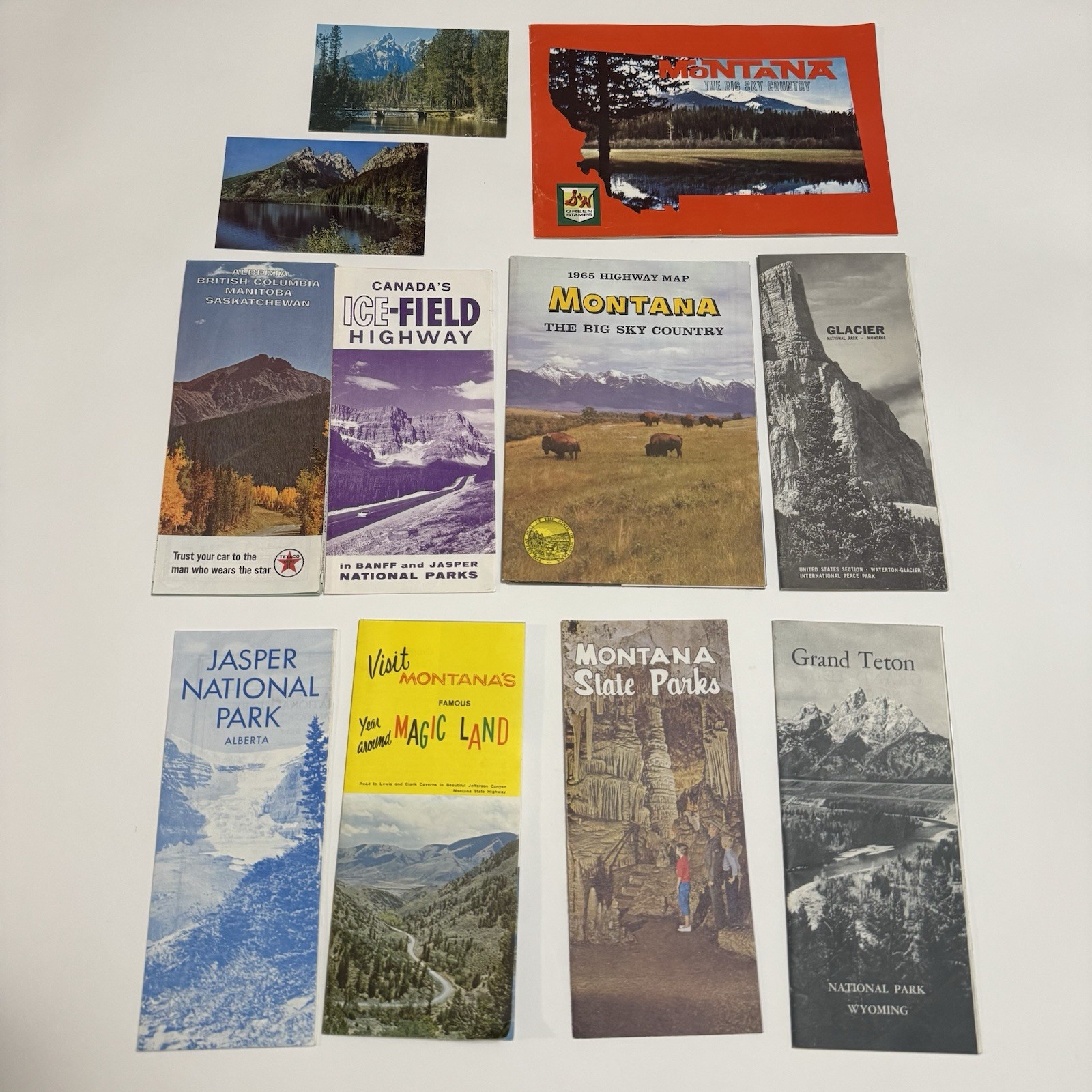 Vtg Lot Of Ephemera Travel 1960s Montana Alberta Banff National Parks Maps