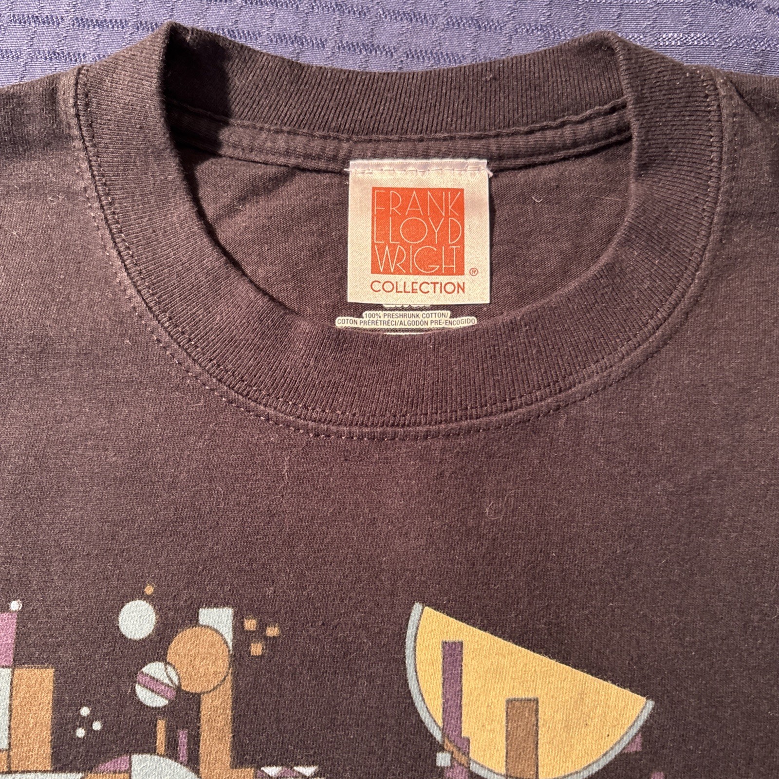Frank Lloyd Wright Collection T-shirt Cityscape Art Chicago Size S Long Sleeves
