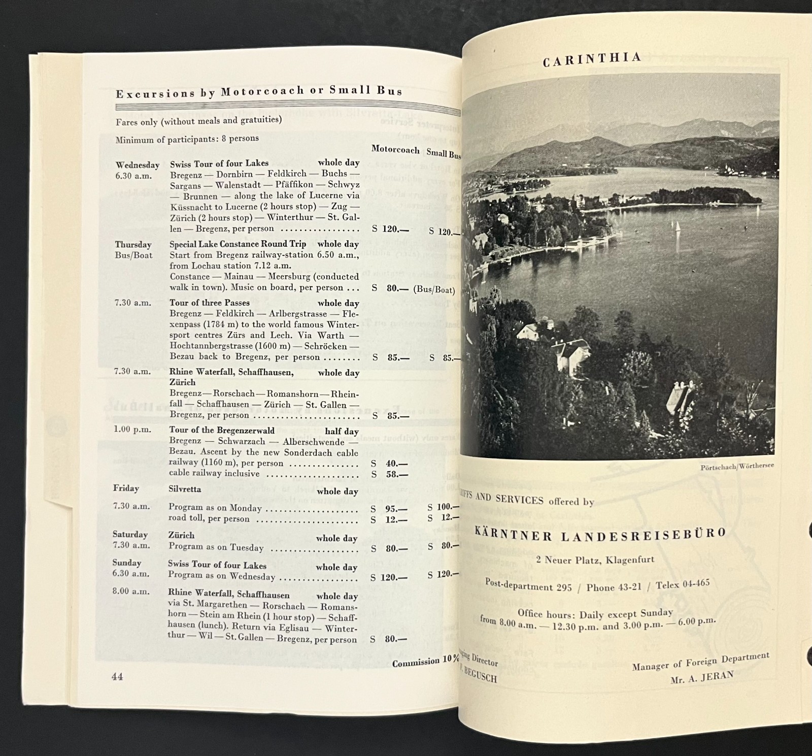 1963 Austria Tariffs Services Foreign Tourism Cities Towns Vintage Travel Book