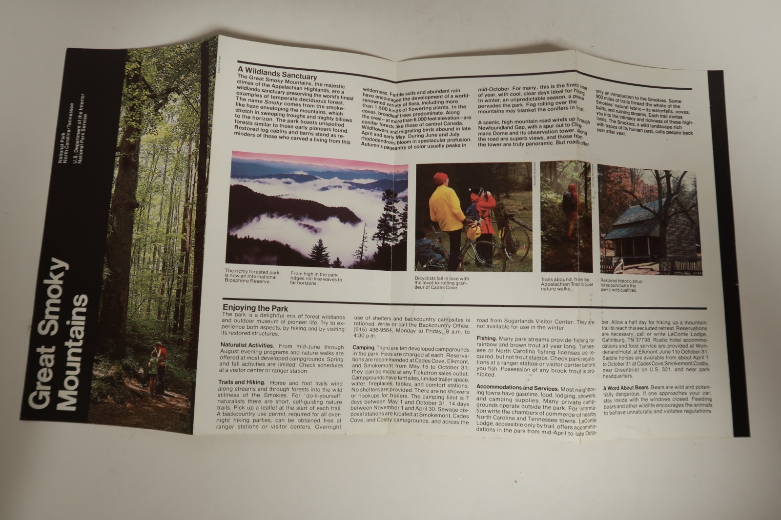 Great Smoky Mountains National Park North Carolina & Ten. Travel Souvenir Map