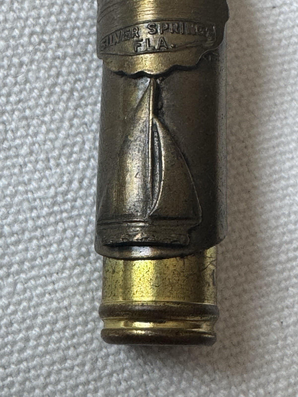 1940’s – 1950’s Souvenir Silver Springs, Florida, Brass Bullet Pencil