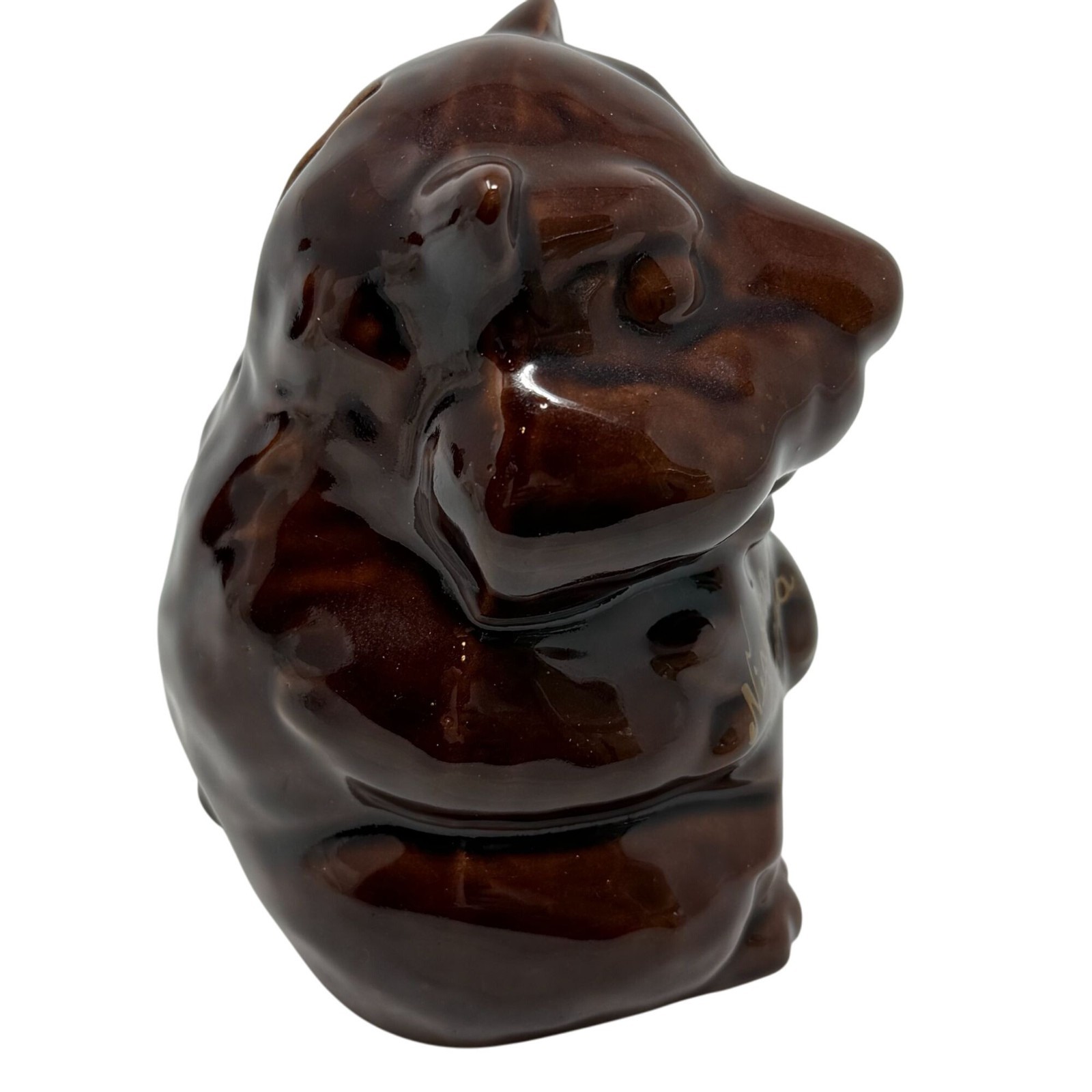 Niagara Falls Canada Ceramic Beaver McMaster Brown Clay Bank Kitschy CabinCore