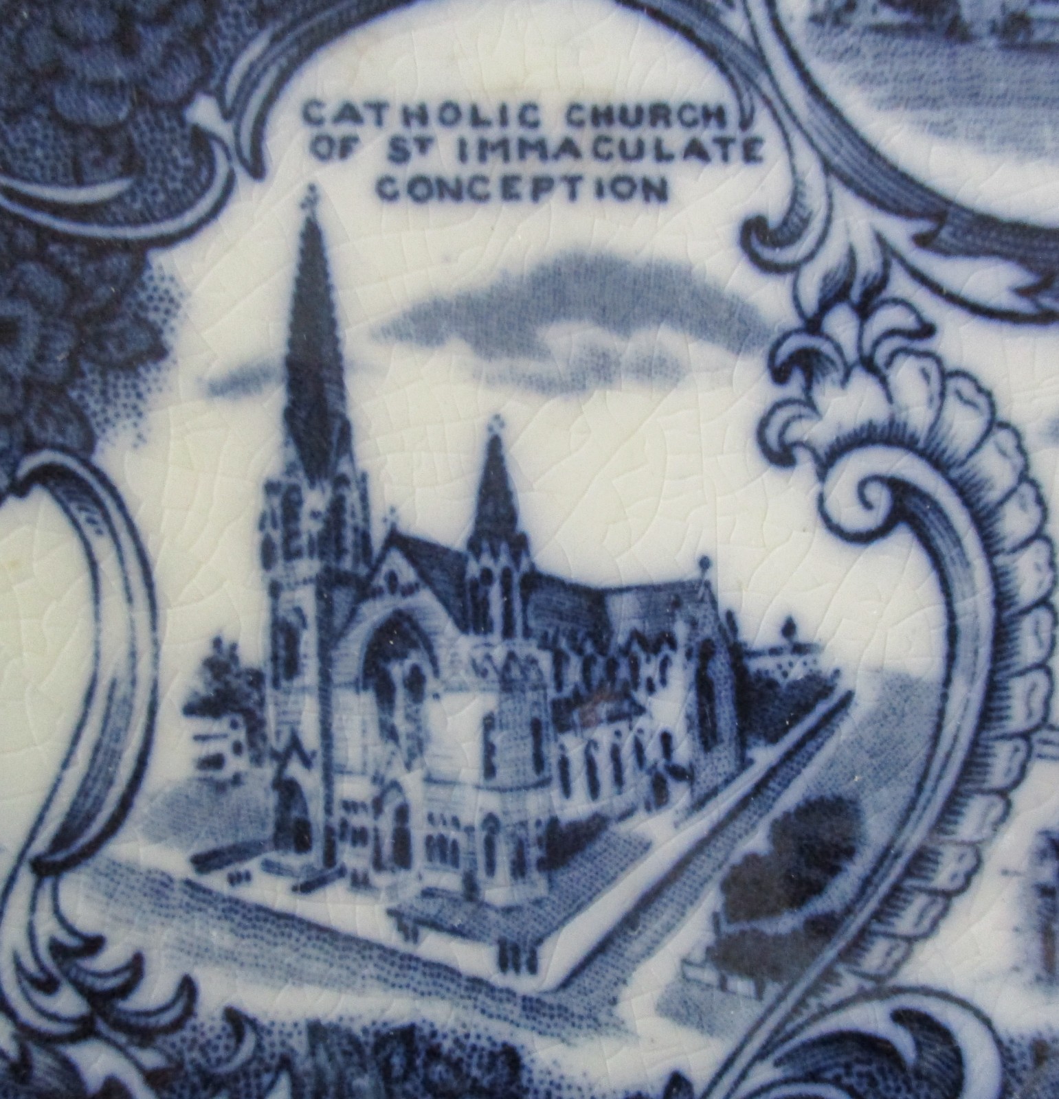 Early 20th Century Souvenir Multi Scene Plate Jacksonville Florida