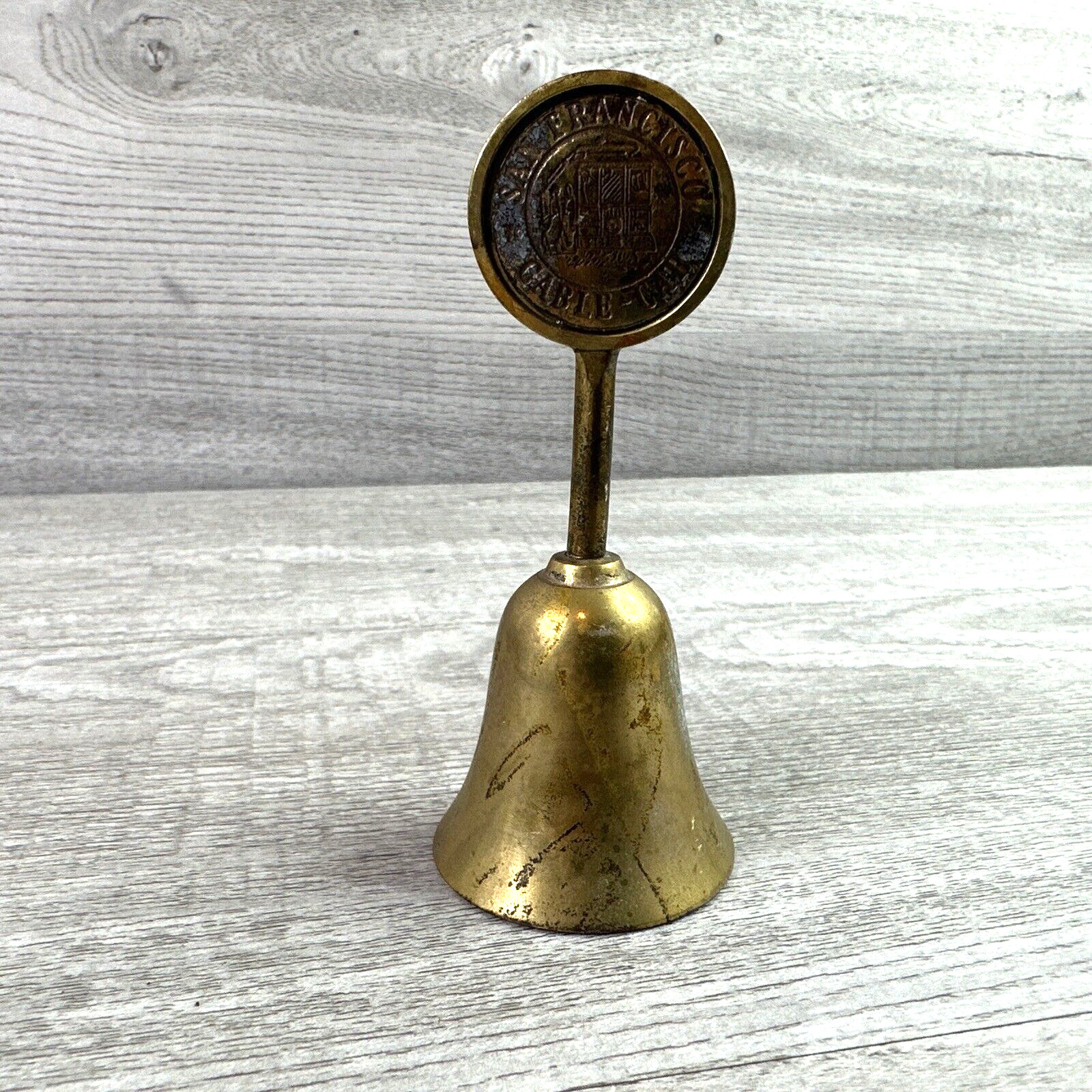 Unbranded San Fransisco Cable Car Souvenir Brass Bell Collectible 4″