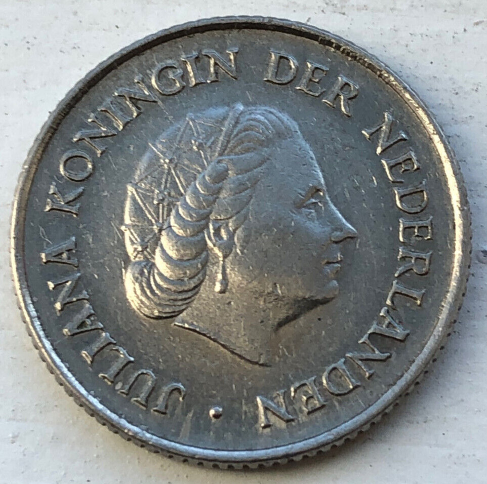 1976 NETHERLANDS 25 CENT NEDERLANDEN CIRCULATED COIN