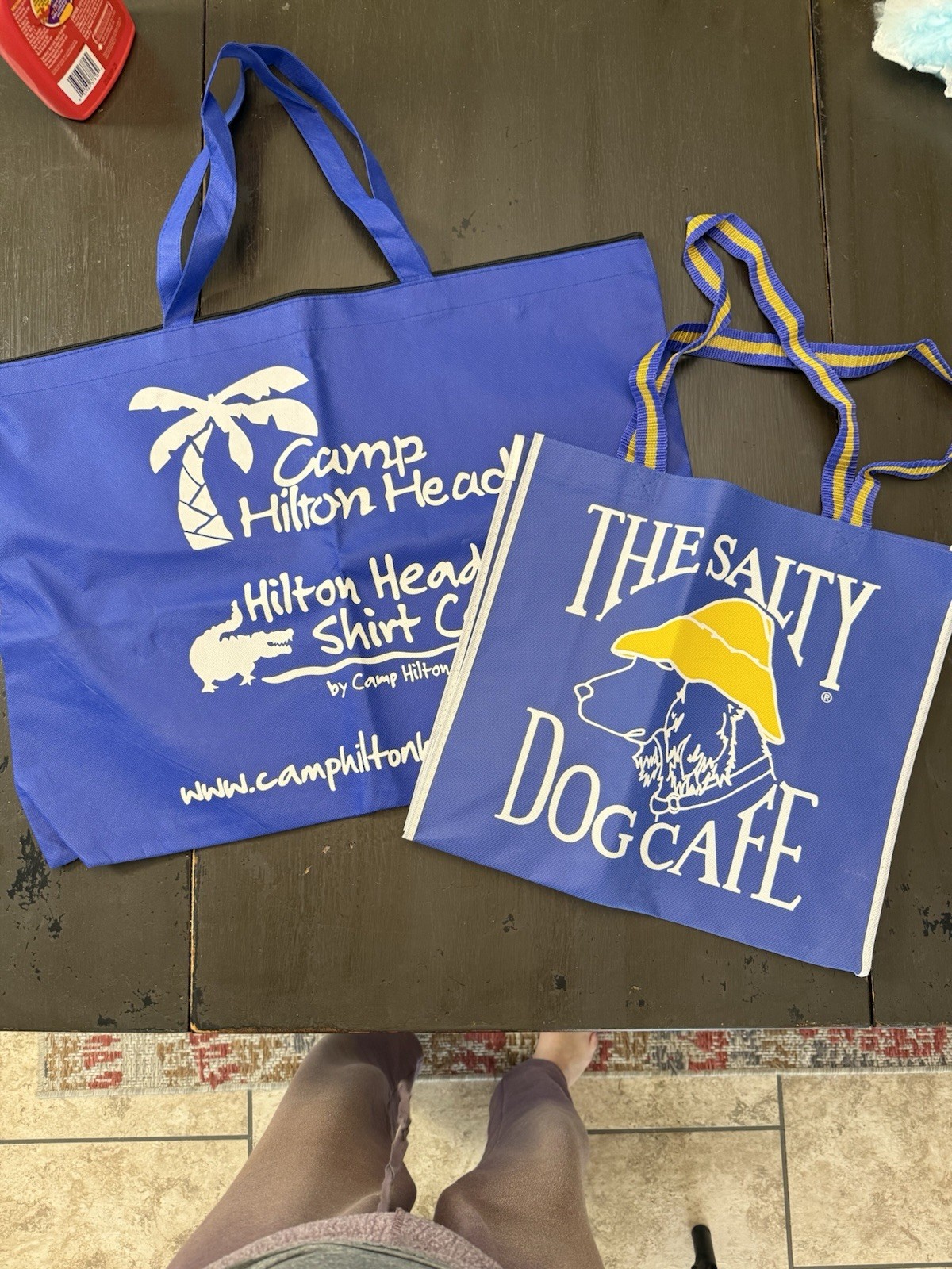 The Salty Dog Cafe Hilton Head Island Shirt Co Tote Bags Lot Of 2 Reusable