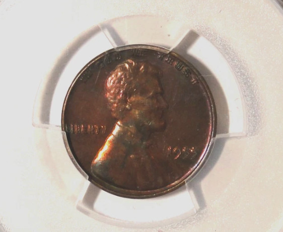 1955 LINCOLN WHEAT CENT GENUINE CLEANED-AU DETAILS DOUBLE DIE OBVERSE