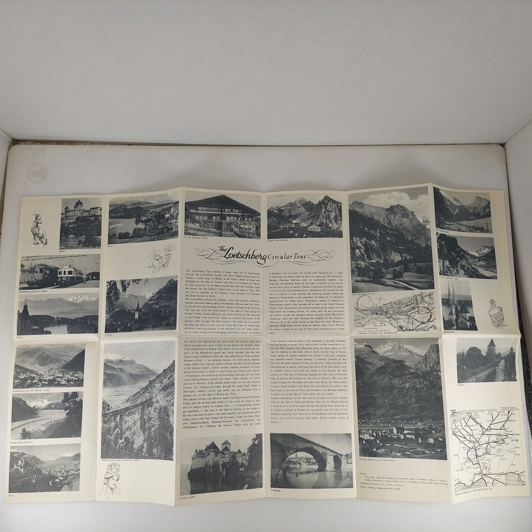 Loetschberg Circular Tours Travel Brochure And Map Bernese Oberland Switzerland