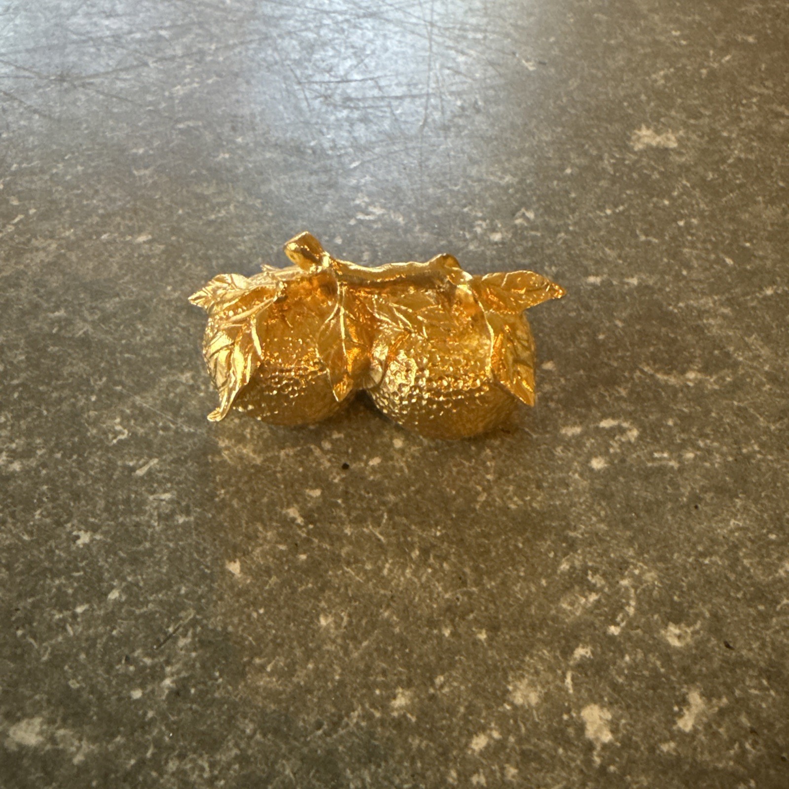 RISIS SINGAPORE Harvest Tangerine 24k Gold Plated Symbol Of Luck Prosperity