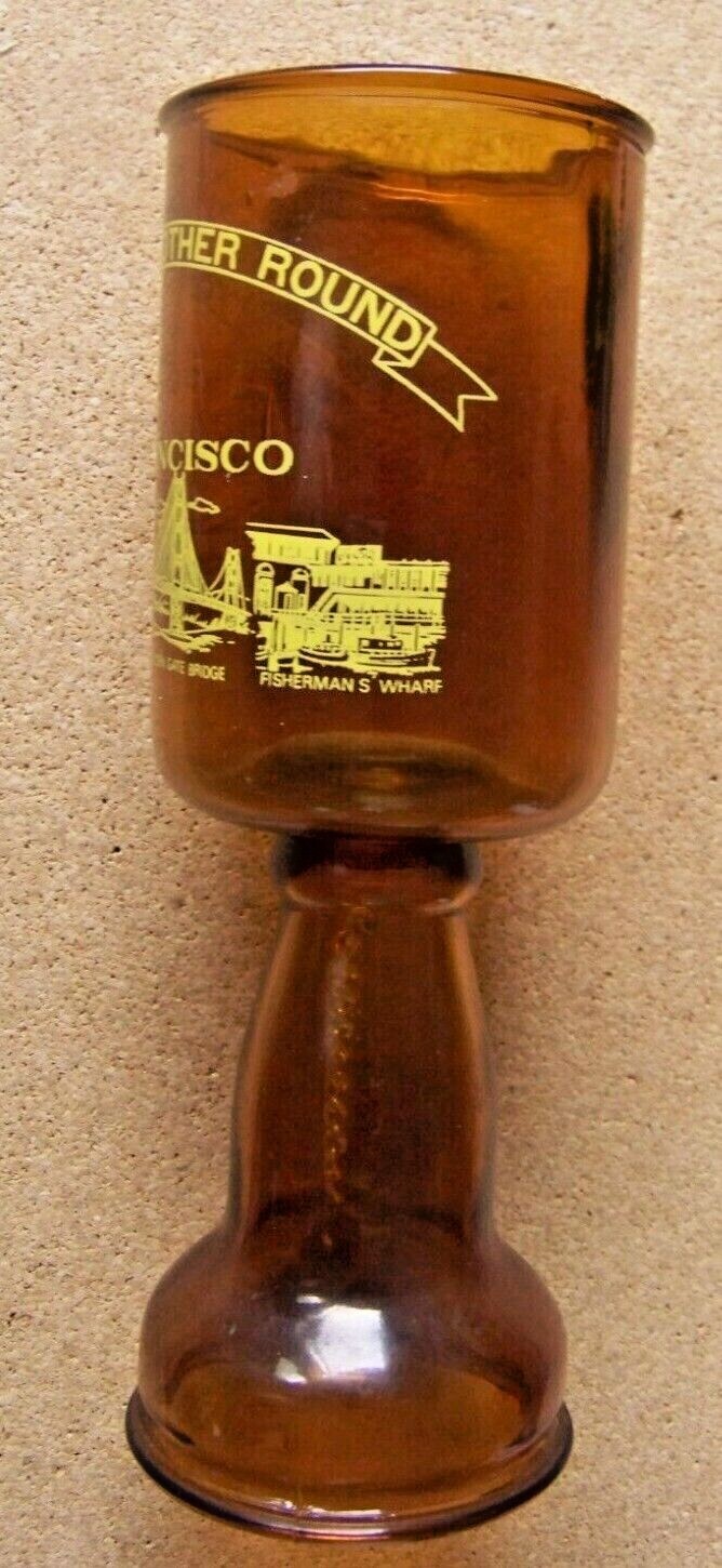 San Francisco bottle glass & bell – ” Ring For Another Round ” SF