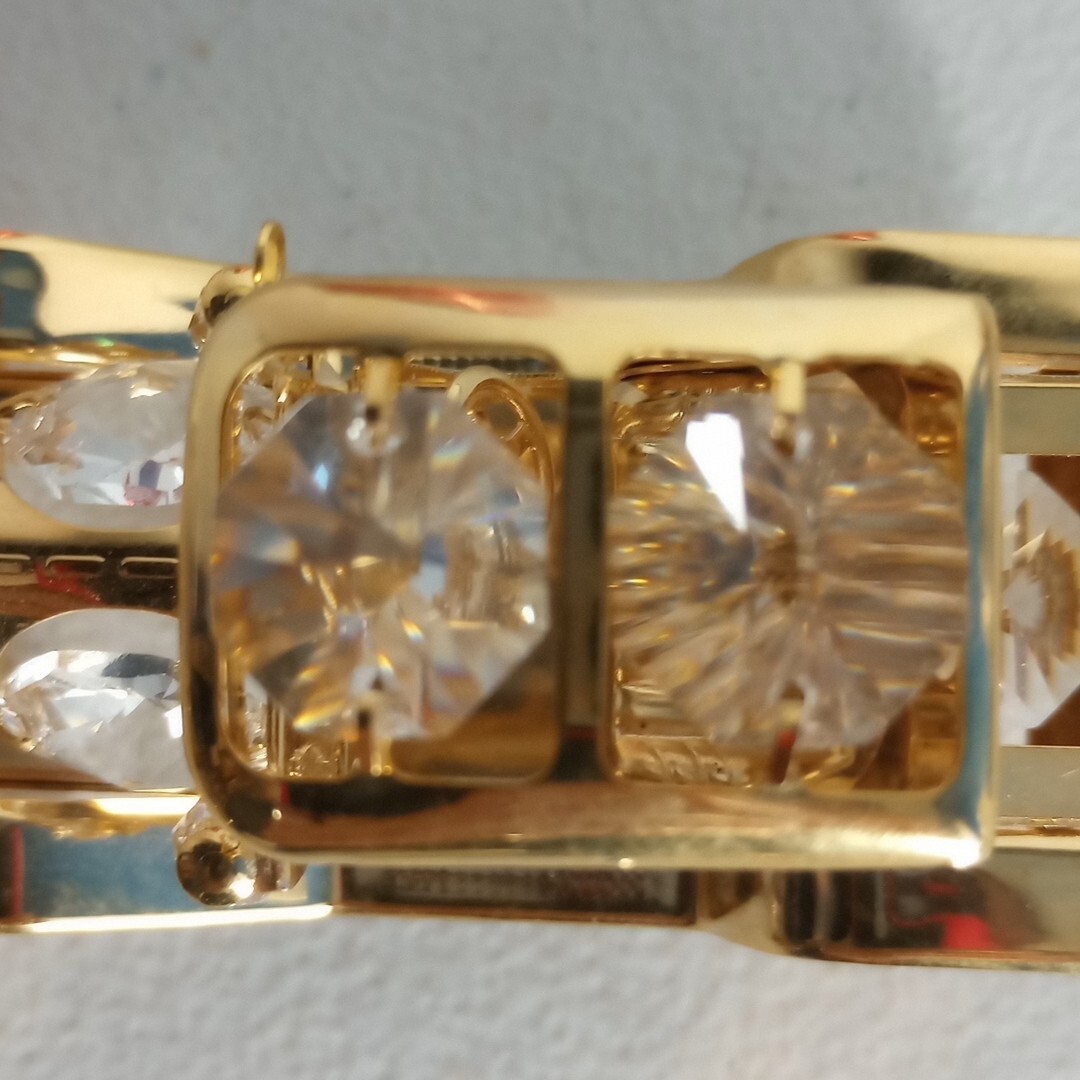 Vtg Ford Model T Car Rolling Miniature w/Swarovski Crystals 24k Gold plated EUC