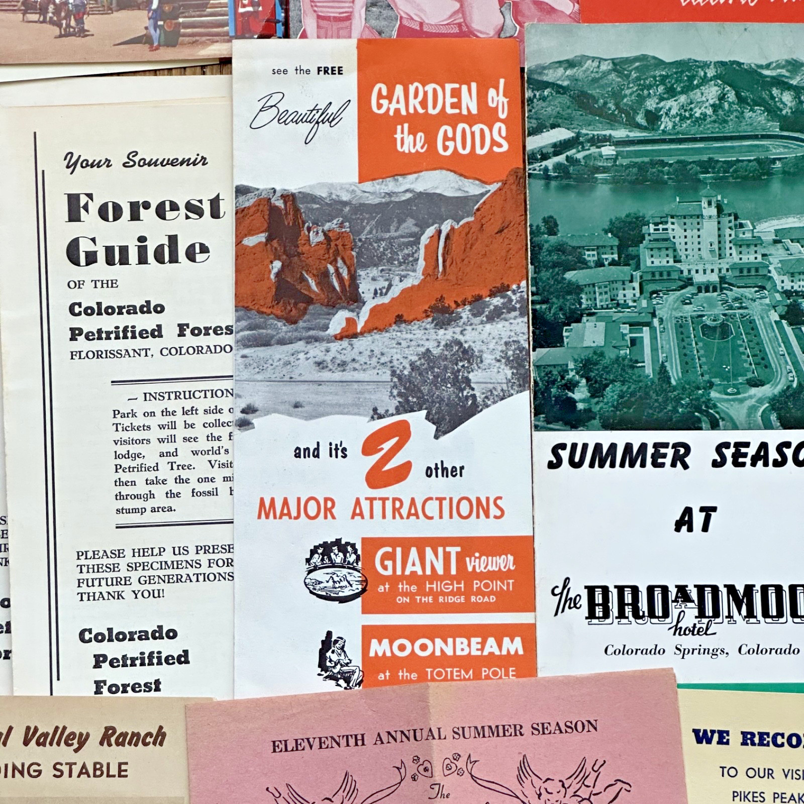 1950s COLORADO Travel Brochures Guides Pikes Gorge Ghost Aspen Miracle Lot of 29