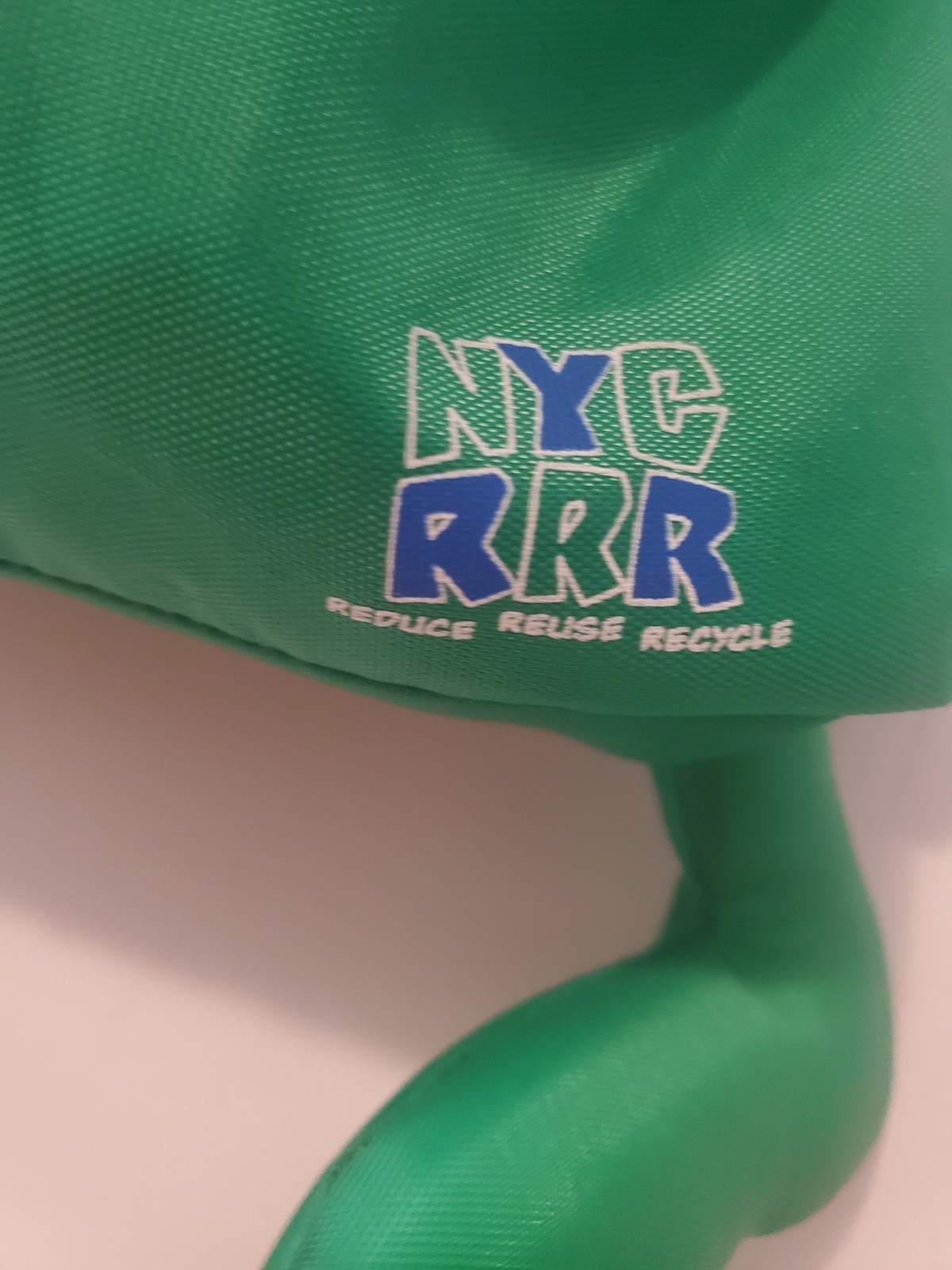 Vtg Dept Of Sanitation New York City Recycling Green Garbage Backpack Arms Legs