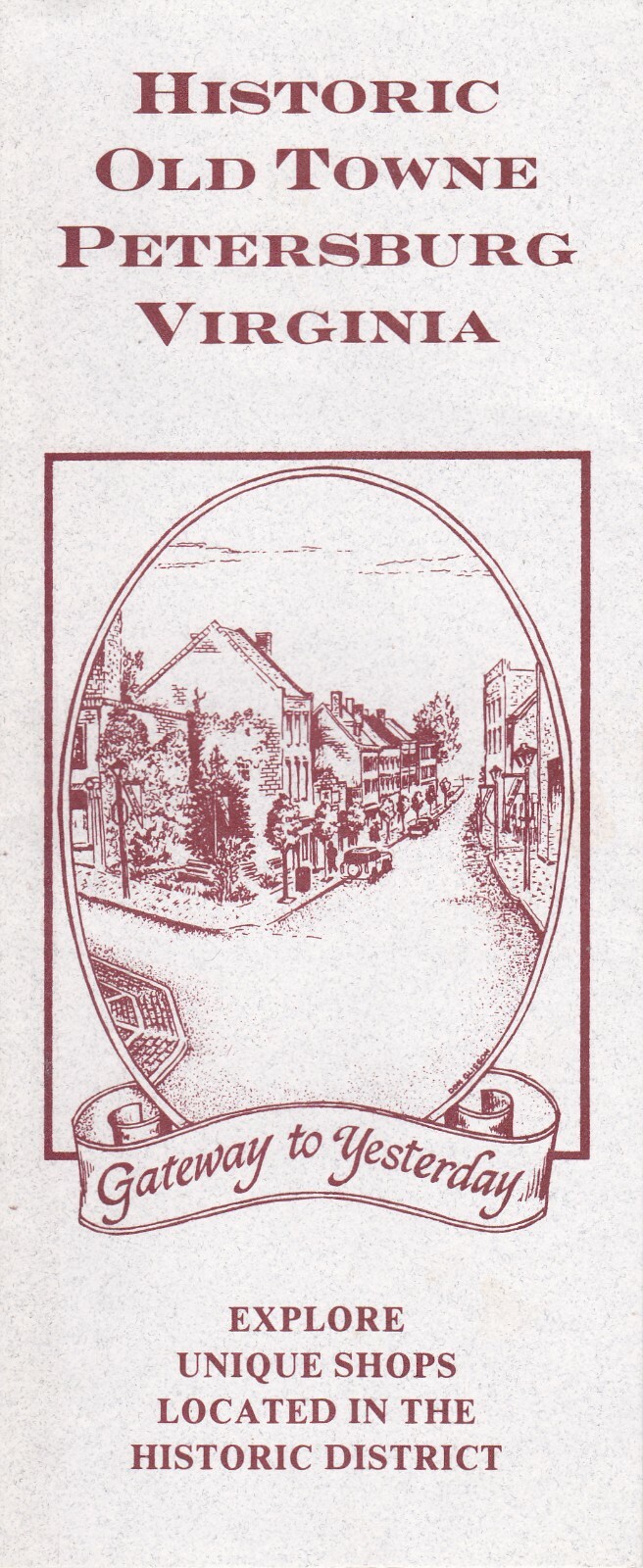 1980’s Old Town Petersburg Business Directory & Map Brochure
