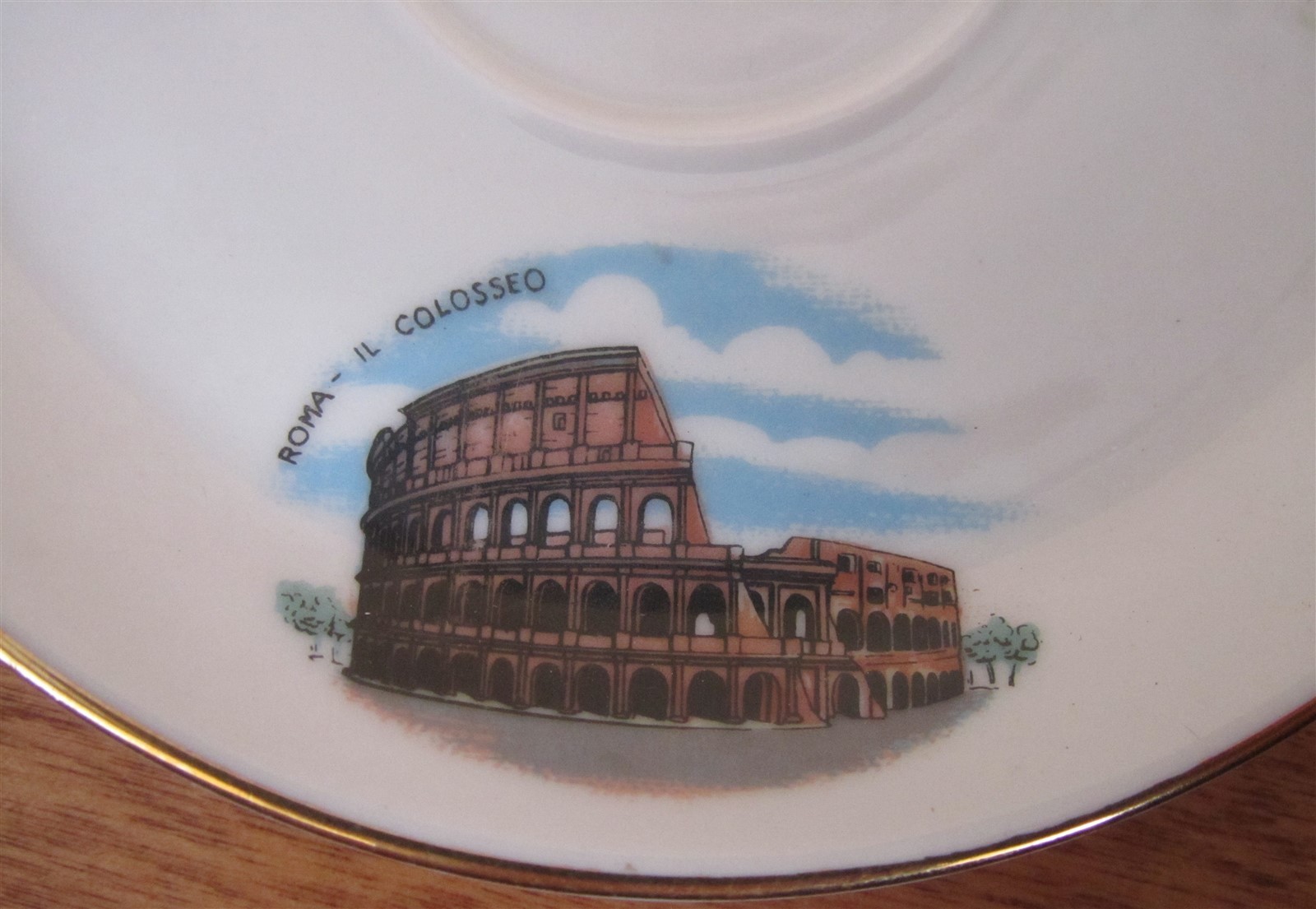 VINTAGE WINTERLING SCHWARZENBACH BAVARIA 24K GOLD PLATED CUP/SAUCER ROME TRAVEL