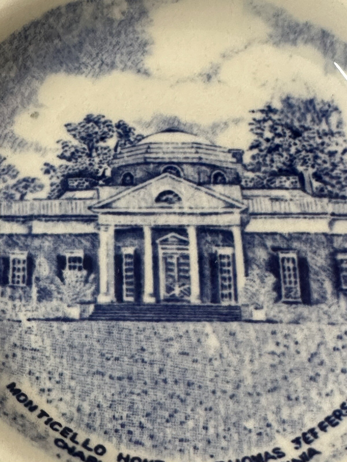 Virginia 50’s Butter Pat Dish Monticello Thomas Jefferson Home Made In England