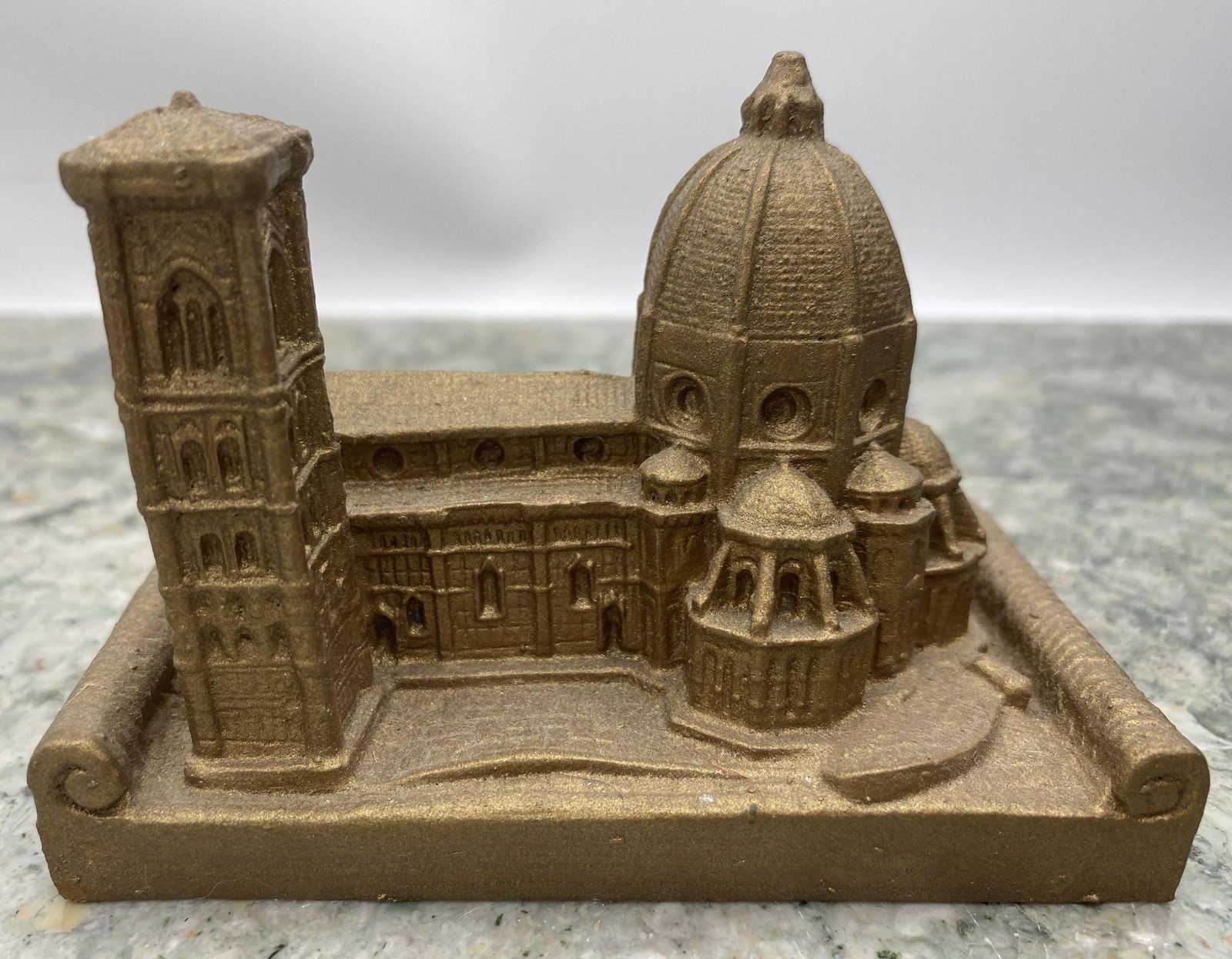 Vintage Florence Cathedral Duomo Italy Metal Souvenir Statue 4″ x 3″