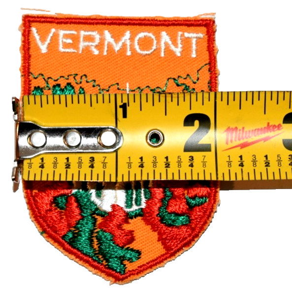 VTG 1970’s Multicolor Colorful VERMONT Souvenir Patch w/ Church Rare HTF
