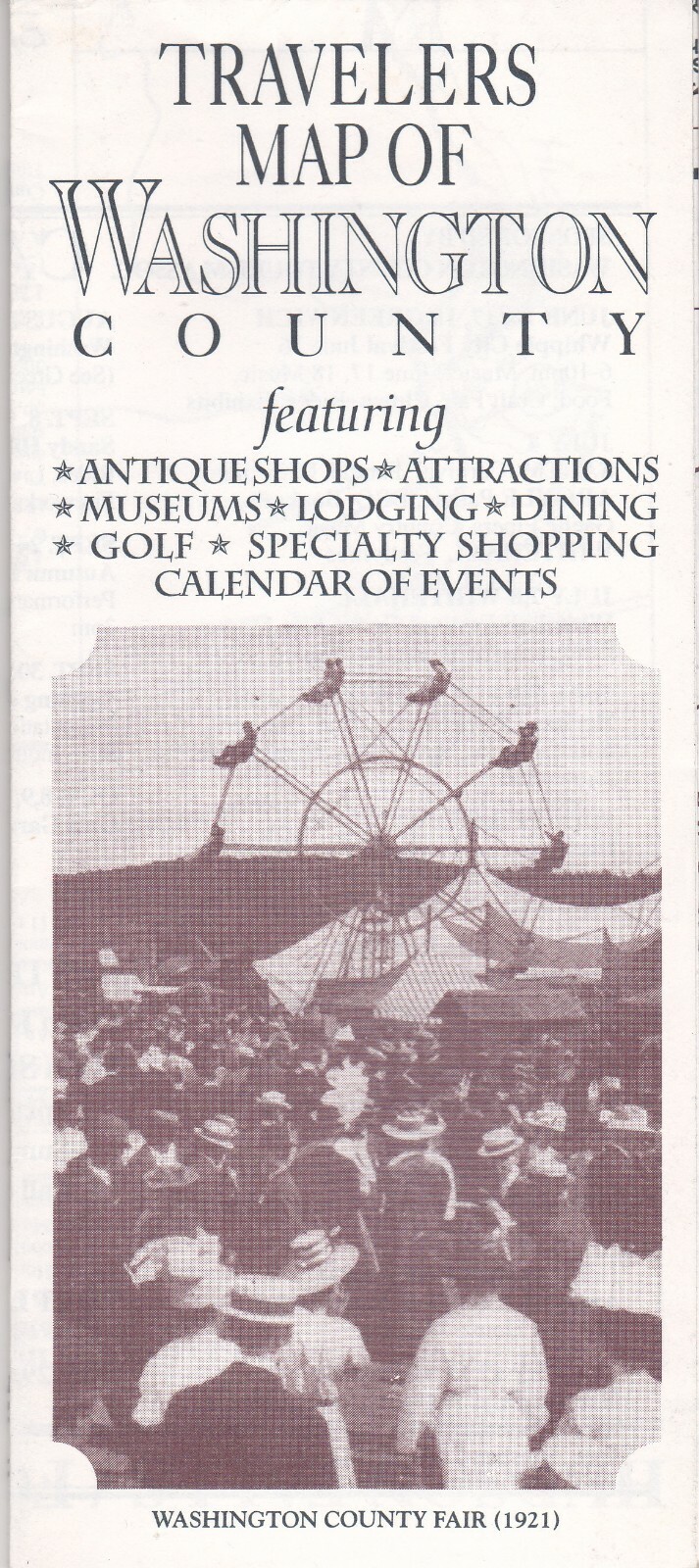 1980’s Business Guide Map Of Washington County New York