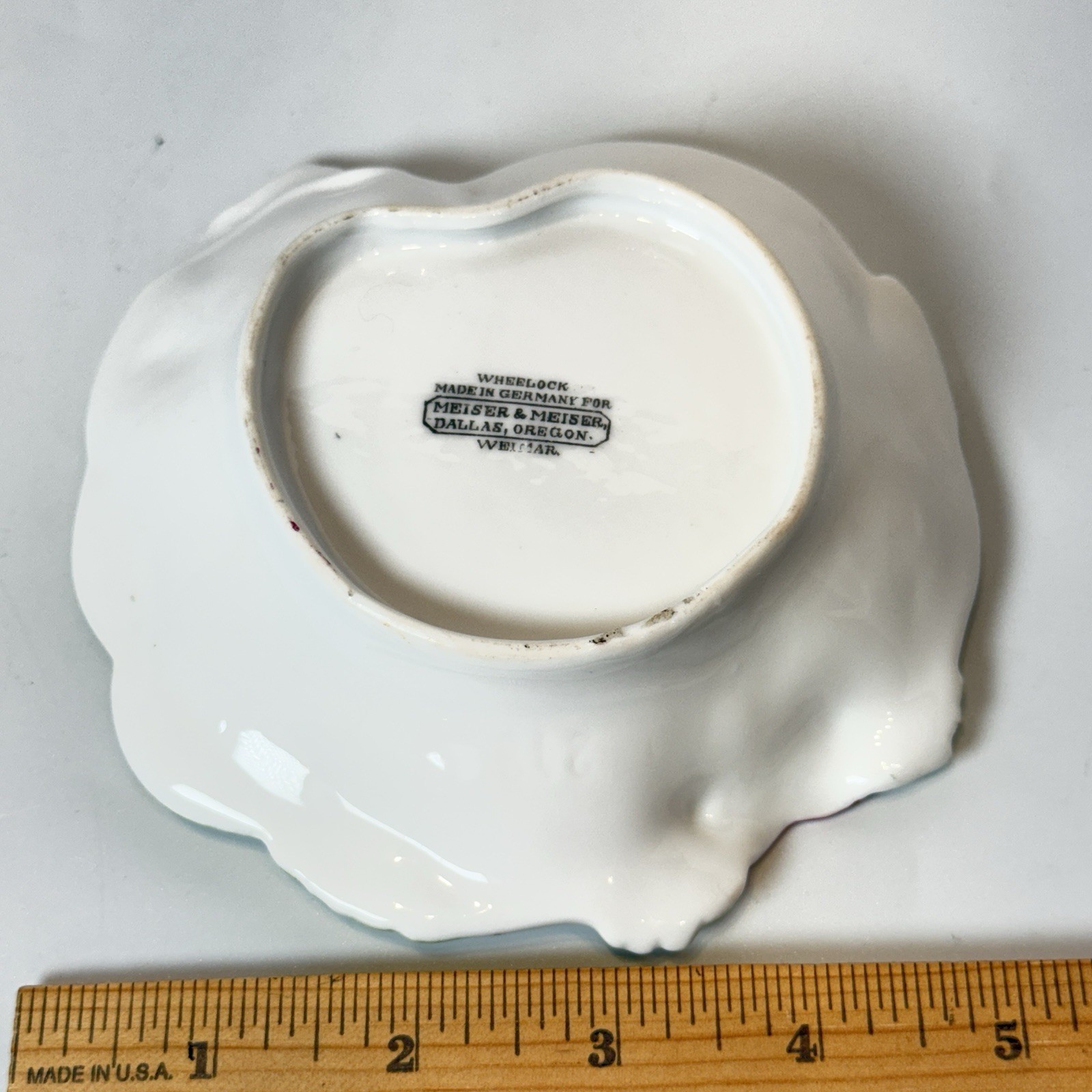 HIGH OREGON ORE Antique MOUNT JEFFERSON Souvenir PAINTED TRINKET DISH PLATE