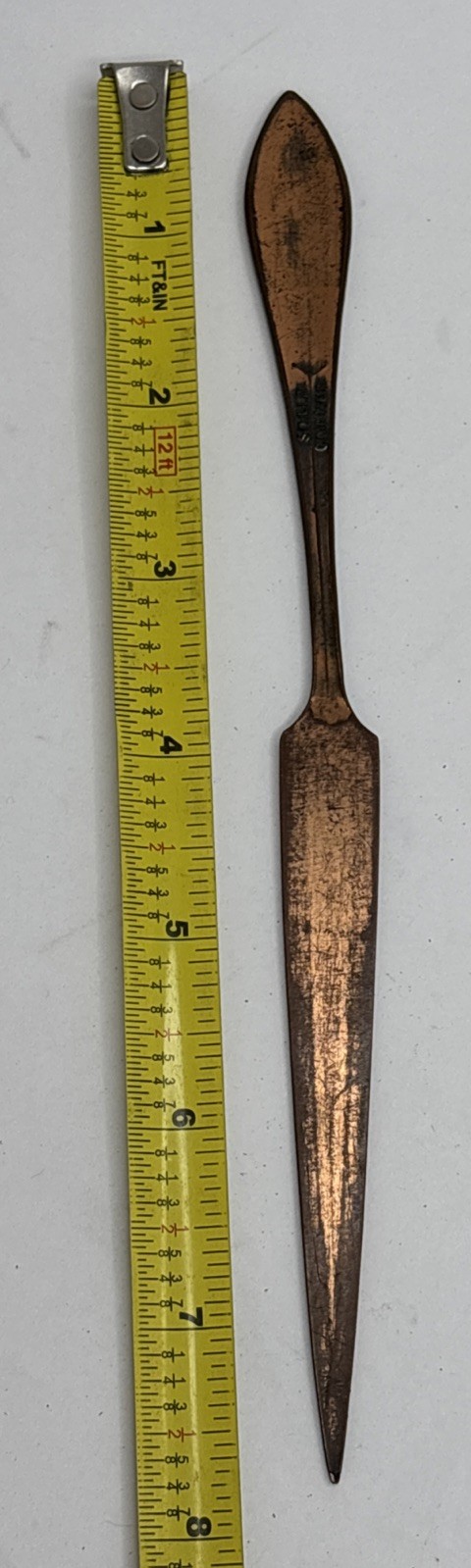 Vintage Letter Opener Utah Solid Copper Industry 1850 Souvenir