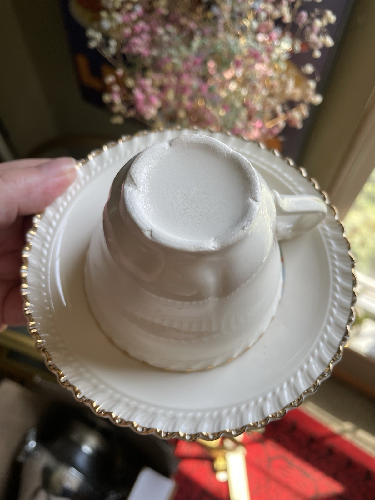 Vintage Ohio Buckeye State Souvenir Tea Cup and Saucer Set Capital Landmarks
