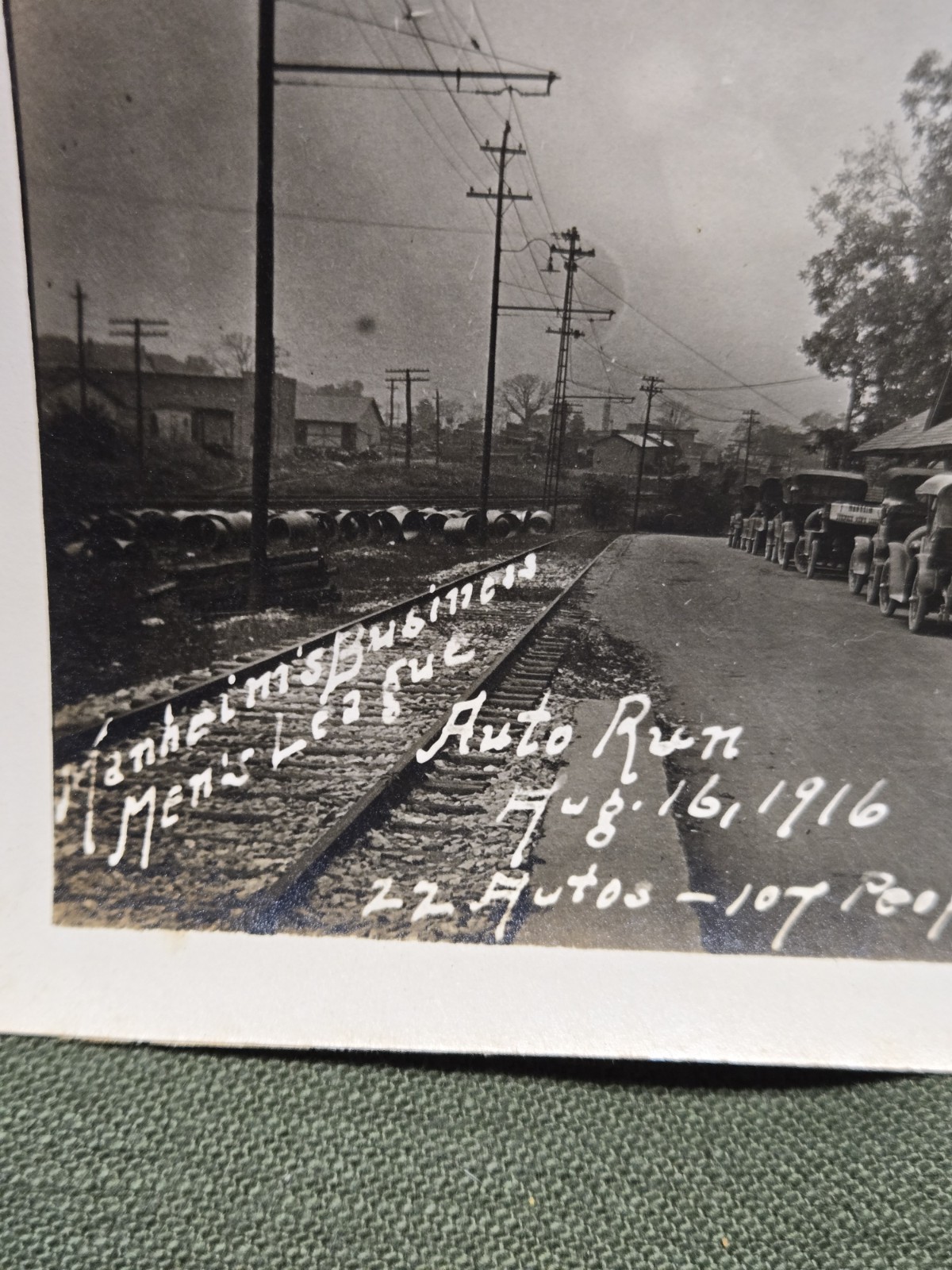 3 Old Vintage 1916 Manheim PA Business Man League Auto Run Photograph Car Photo