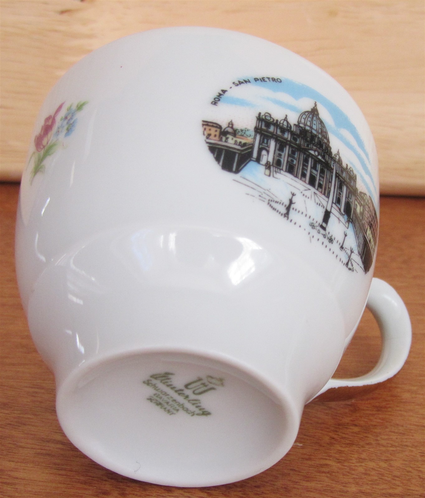 VINTAGE WINTERLING SCHWARZENBACH BAVARIA 24K GOLD PLATED CUP/SAUCER ROME TRAVEL