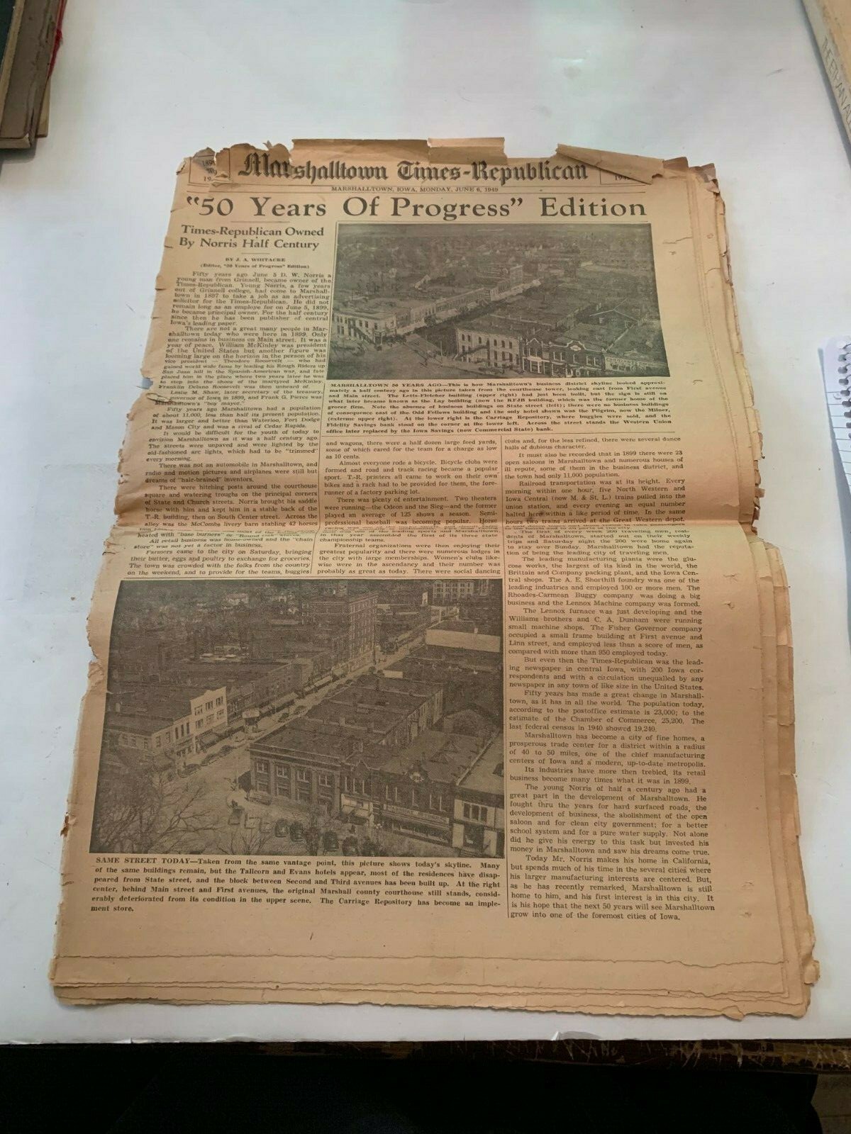 1949 Marshalltown Times Republican 50 Years Of Progress Edition Iowa Newspaper