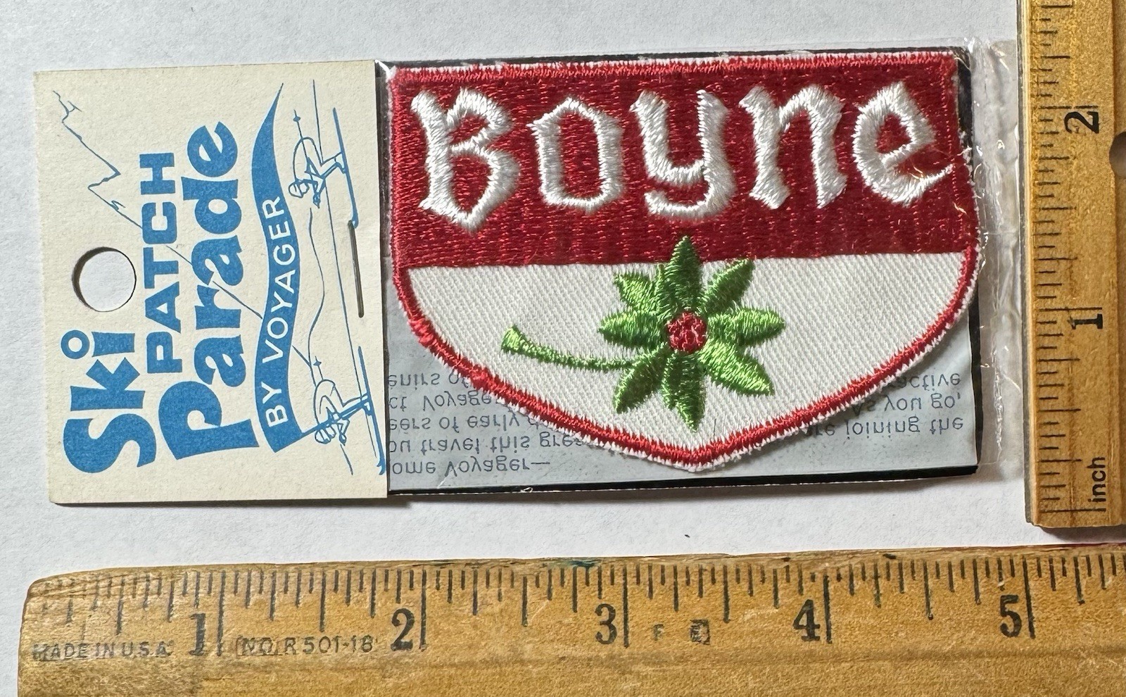 Vintage Boyne Mountain Snow Ski Resort Iron On Patch Voyager Parade Michigan NOS