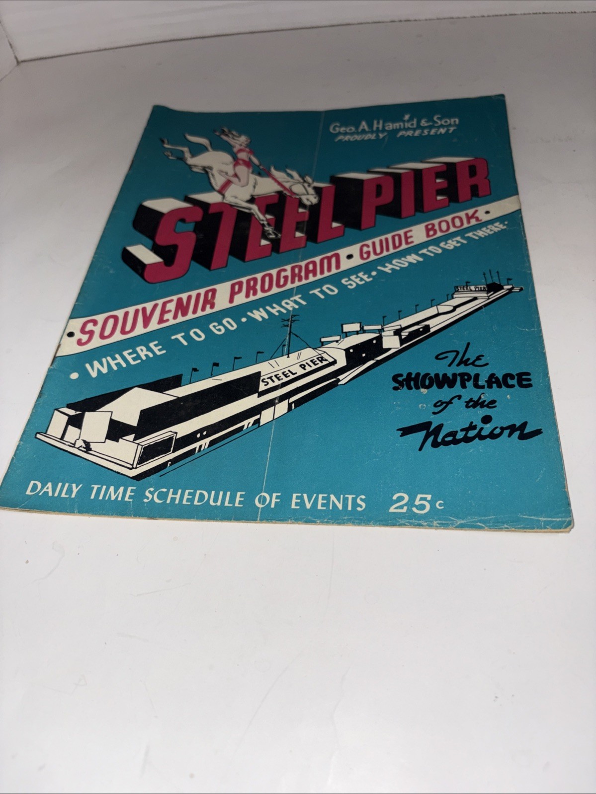 Atlantic City New Jersey 1956 Steel Pier Souvenir Program Guide Diving Horses