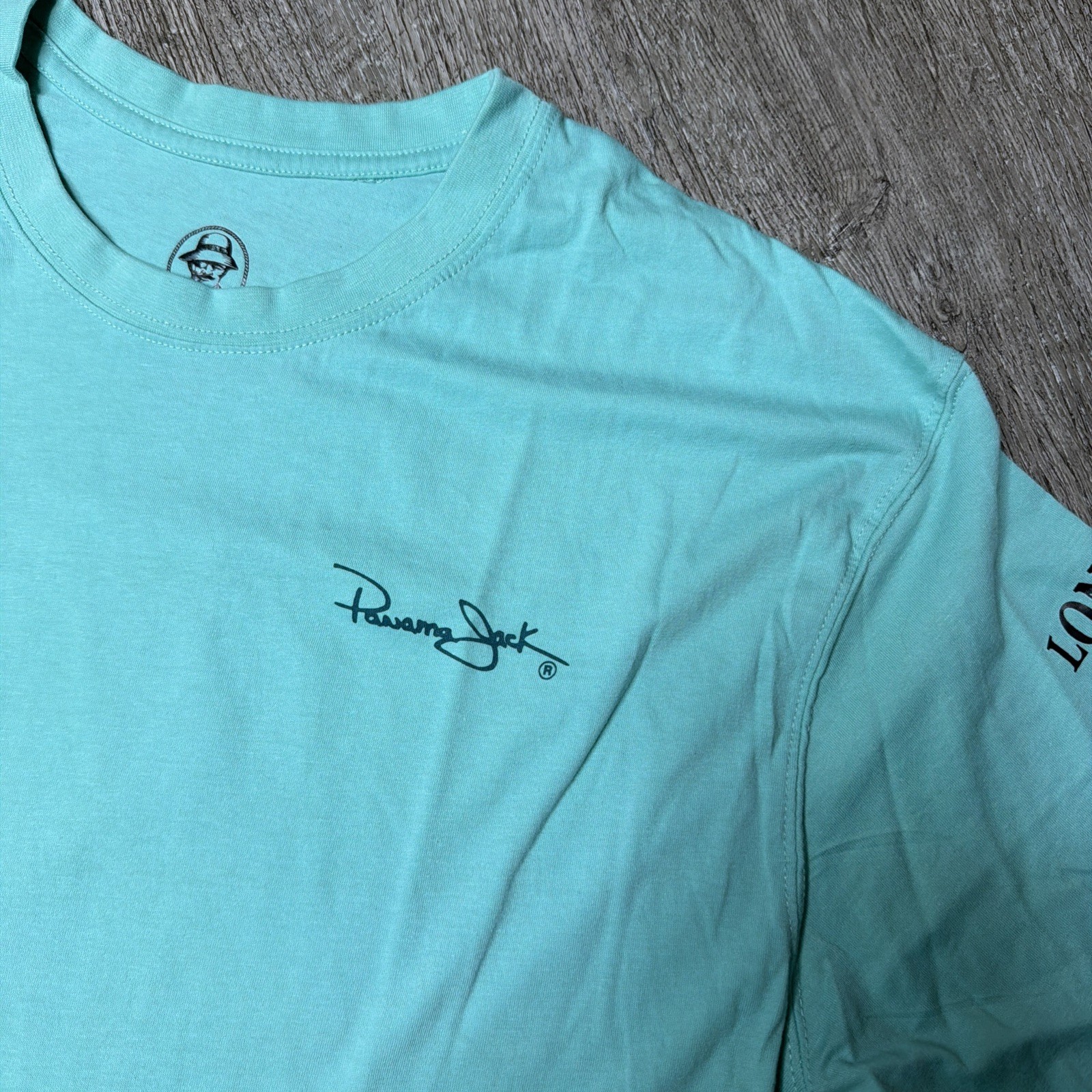Panama Jack Longboat Key Florida Short Sleeve Souvenir Seafoam Green Tee XL