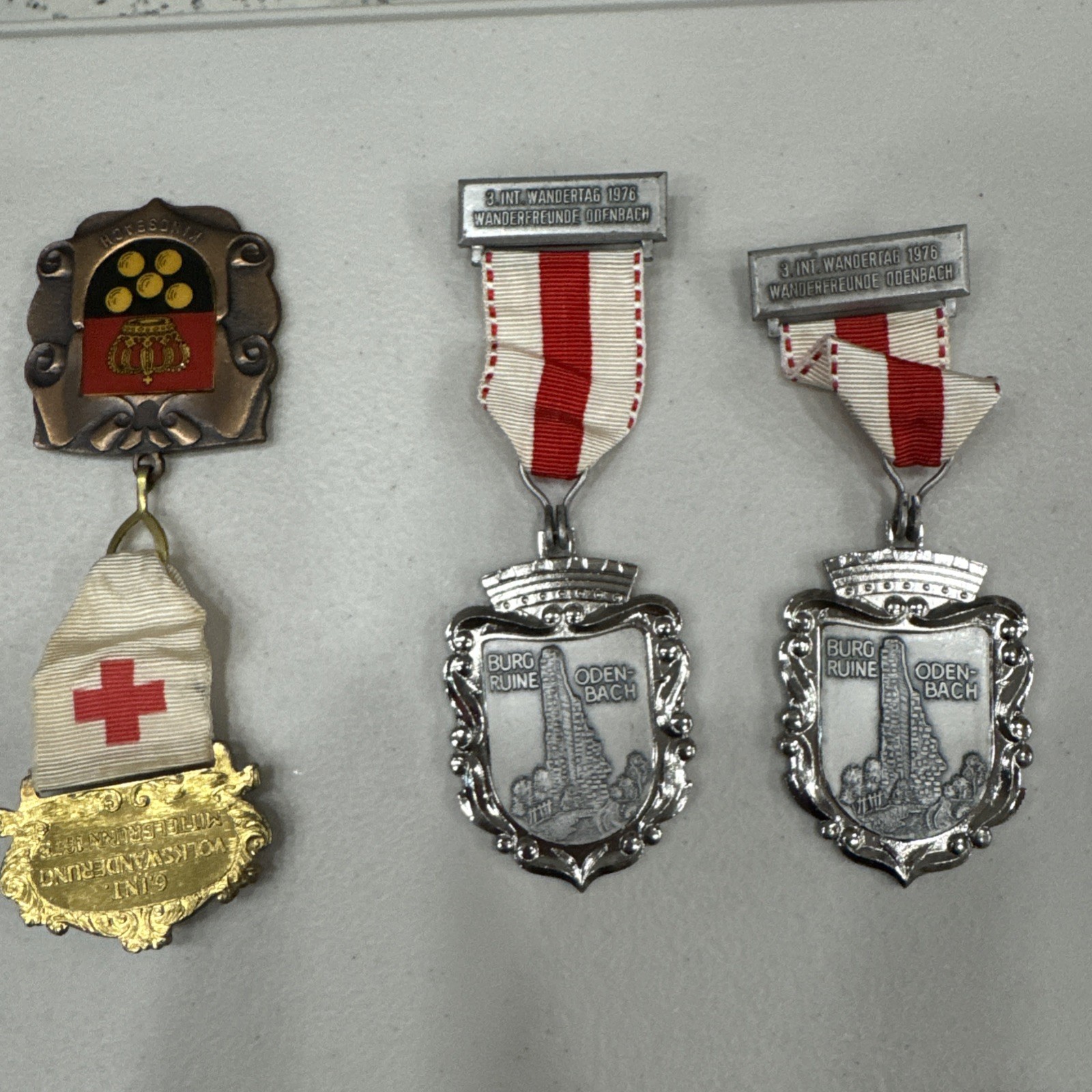 Lot 14 Vintage German IVV Volkswanderung Hiking MedalBadges 1970s Wanderfreunde