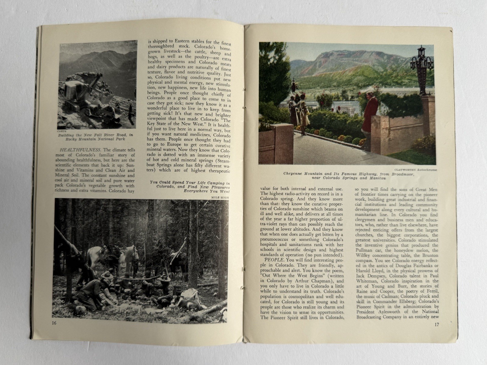Colorful Colorado Photo Travel Guide Vintage Booklet Brochure 1930s
