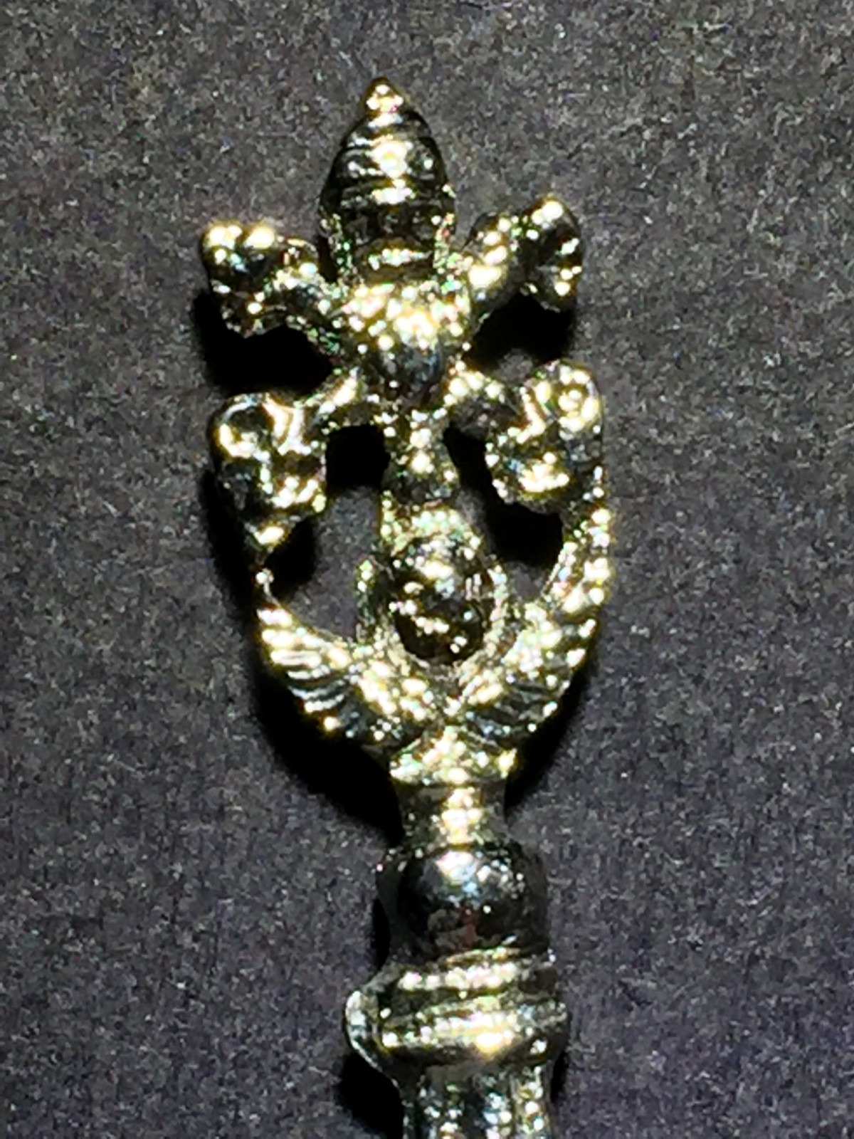 Vintage Silver (8.6g) Painted Spoon Collectible Roma Italy RARE Near Flawless