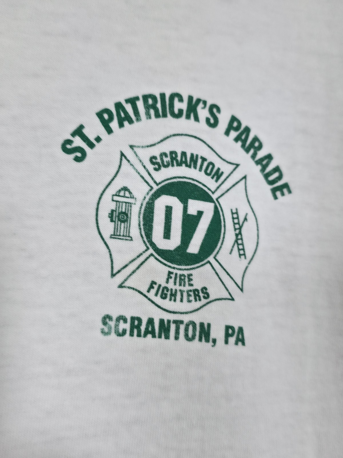 Vtg SCRANTON PA FIREFIGHTERS FIRE DEPT. ST PATRICKS PARADE XL T-Shirt